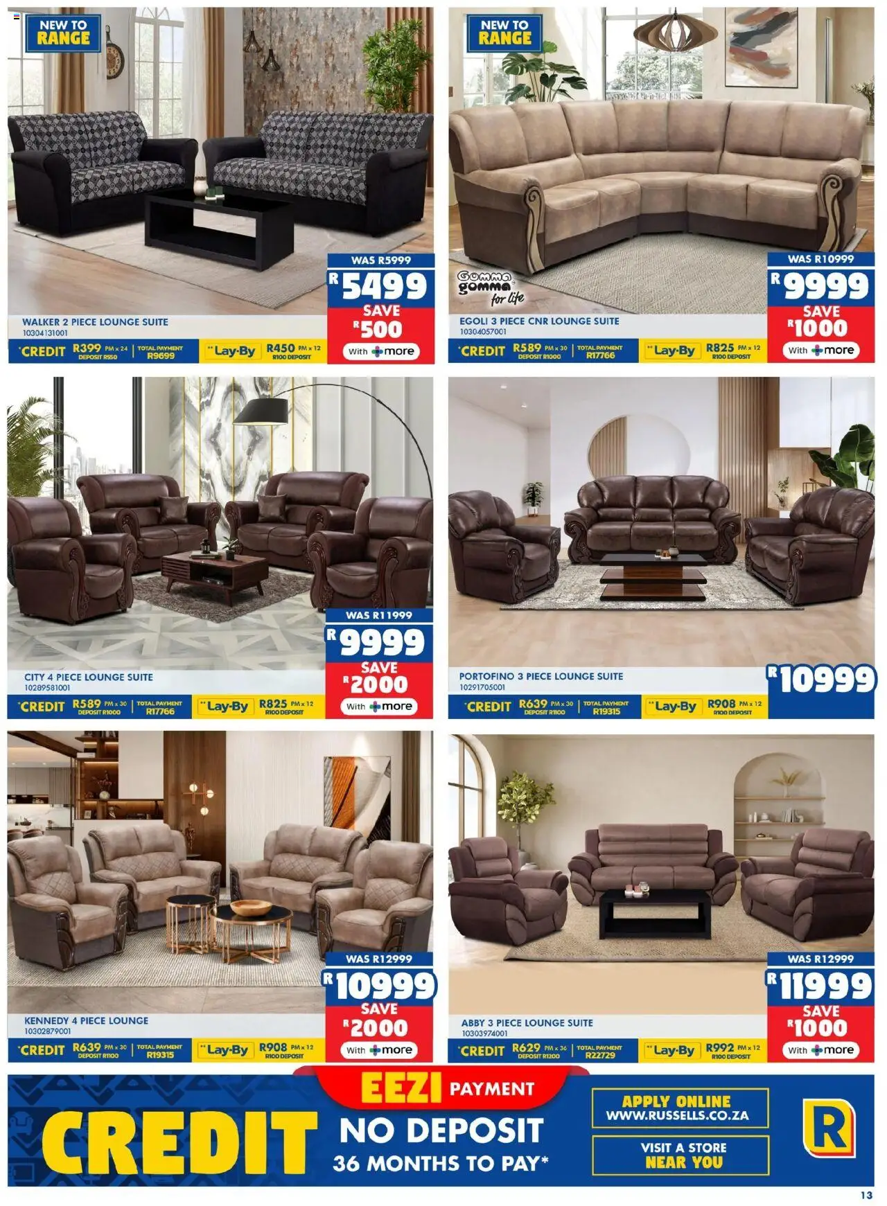 New Russells catalogue – valid from 16.10.2025 | Page: 13 | Products: Lounge suite