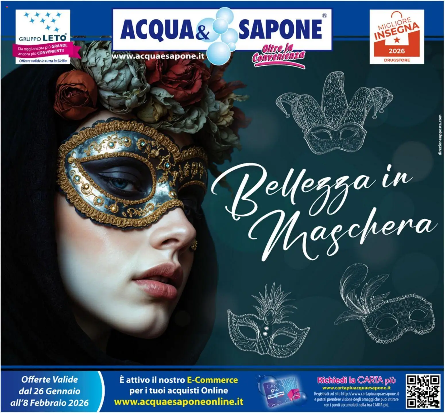 Volantino Acqua e Sapone del 26.01.2026 | Pagina: 1 | Prodotti: Maschera, Sapone