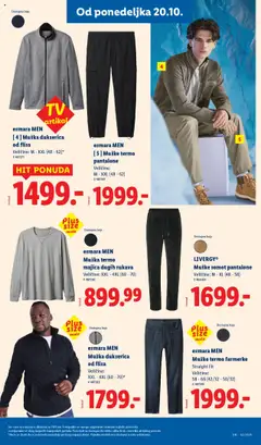 [5] Muške termo pantalone, Muške termo pantalone, Veličine: M - XXL (48 - 62) - pregled Lidl kataloga - važi od 16.10.2025 | Strana: 63 | Proizvode: Farmerke, Pantalone