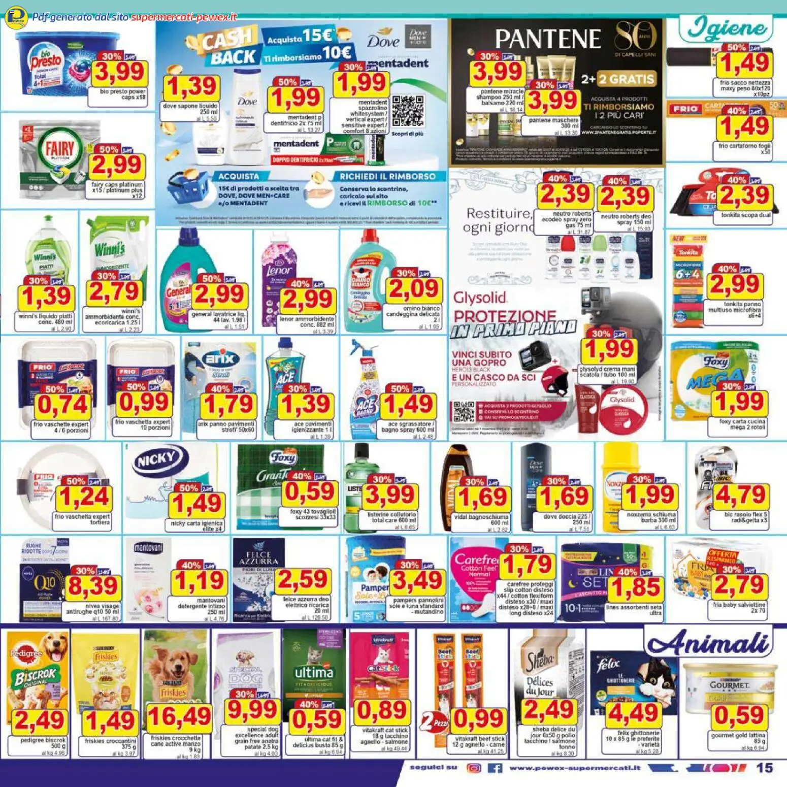 Volantino Pewex del 07.11.2025 | Pagina: 15 | Prodotti: Shampoo, Sapone, Pollo, Agnello