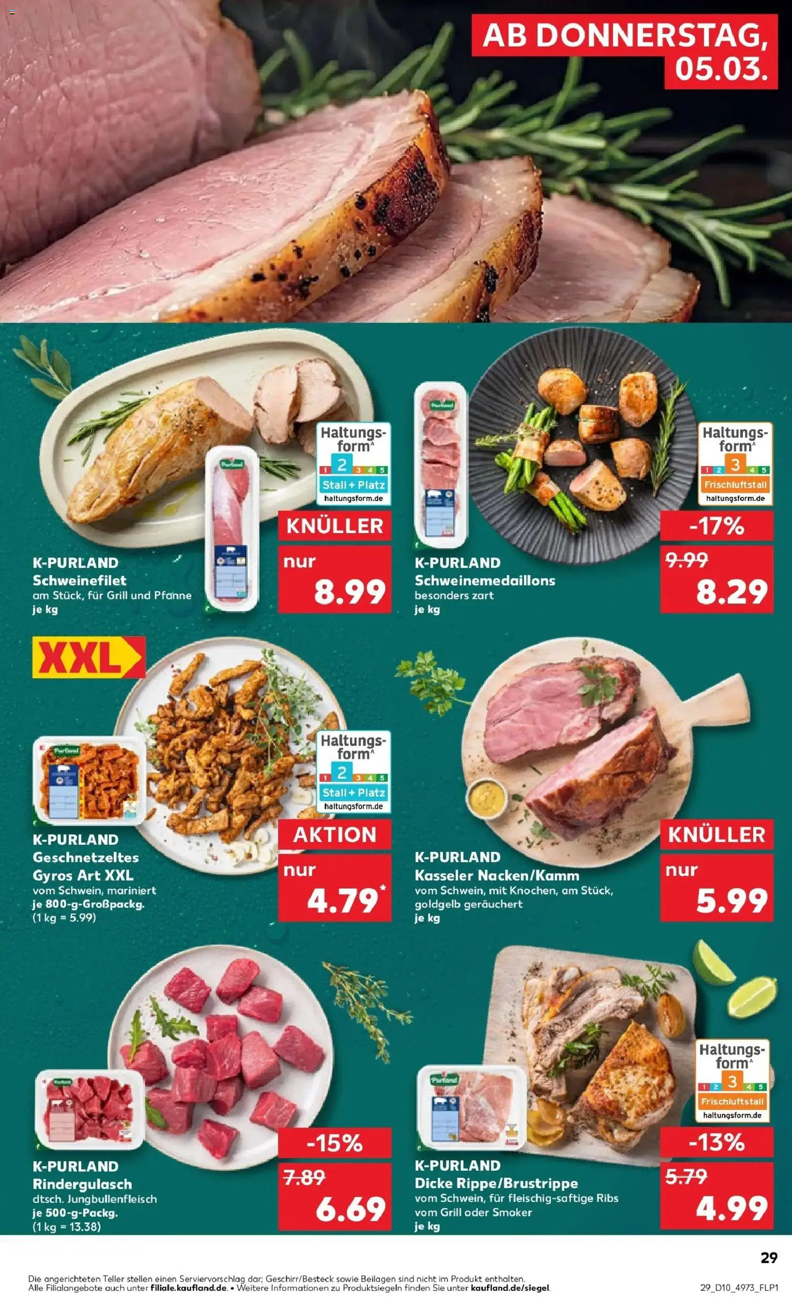 Kaufland Prospekt Heide	 – gültig ab 05.03.2026 | Seite: 29 | Produkte: Grill, Rindergulasch, Schweinefilet, Gyros