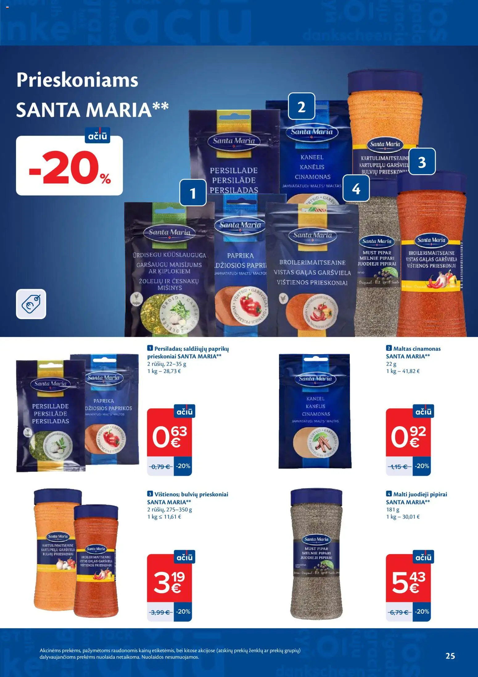 MAXIMA akcijos nuo 28.04.2026 | Puslapis: 25 | Prekių: Paprika, Vištienos, Prieskoniai