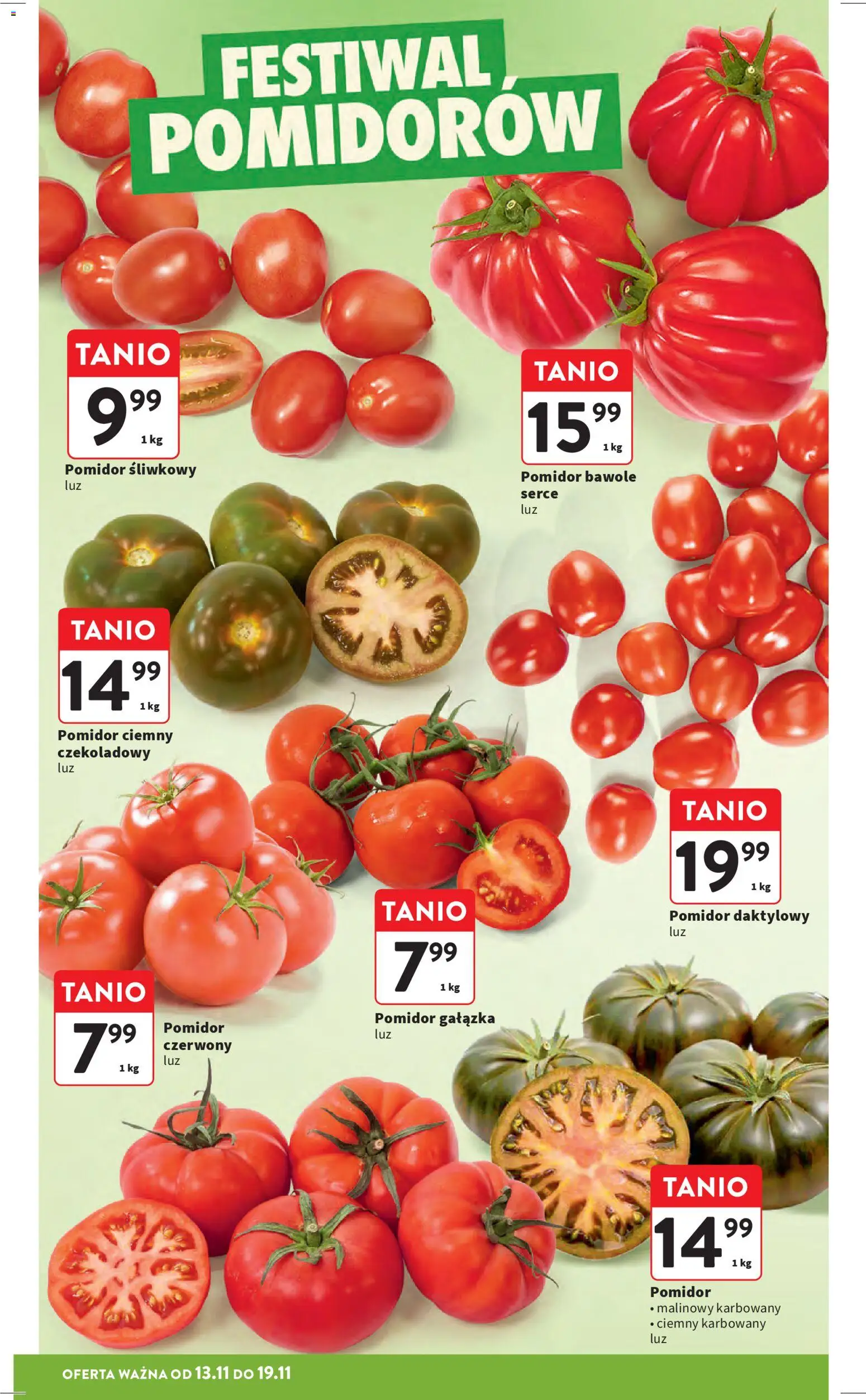 Intermarche Gazetka od 13.11.2025 | Strona: 18 | Produkty: Pomidor śliwkowy