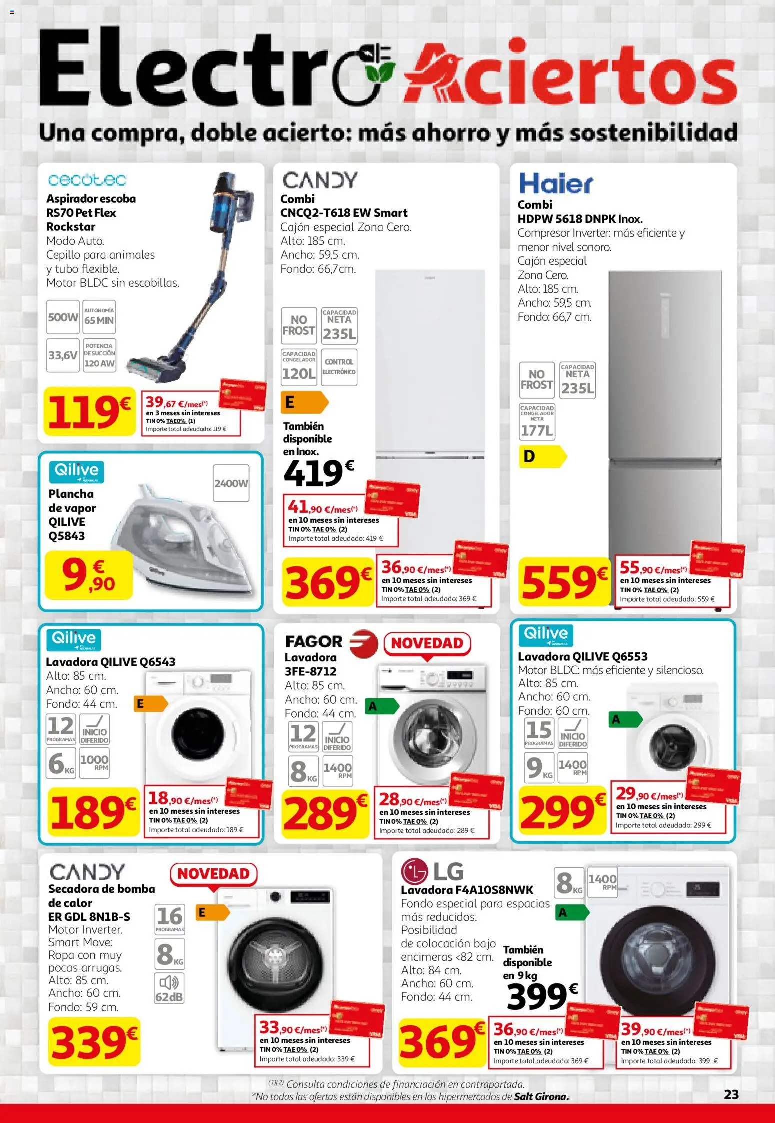 Alcampo - HP Nacional Unificado │ válido desde el 12.02.2026 | Página: 23 | Productos: Ropa, Secadora, Plancha, Aspirador