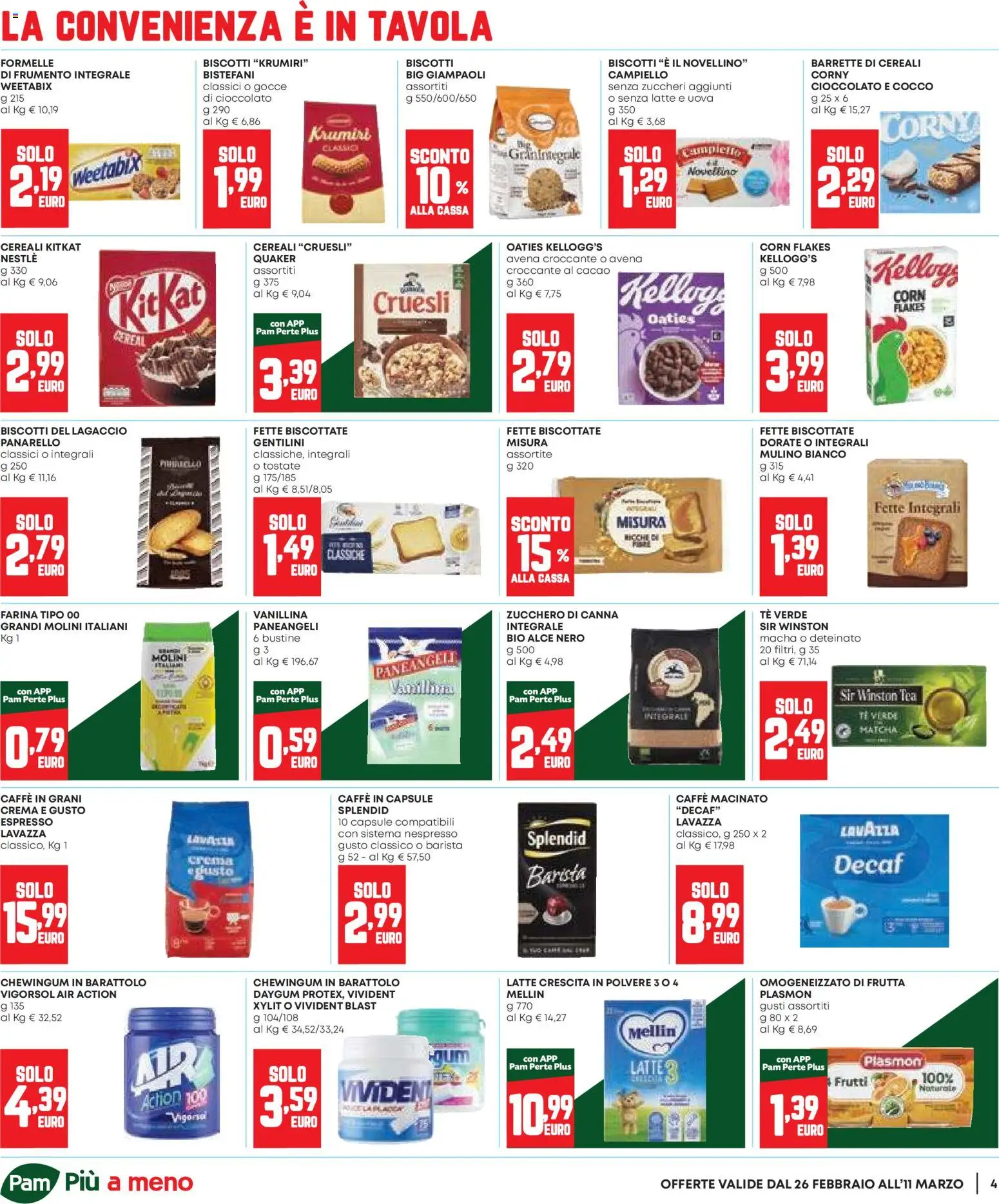 Volantino Panorama del 26.02.2026 | Pagina: 4 | Prodotti: Uova, Latte, Caffe in capsule, Caffè in grani