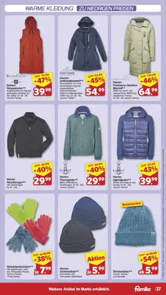 Famila Nordwest Prospekt 	 ab 05.01.2026 gültig | Seite: 38 | Produkte: Steppweste, Mantel