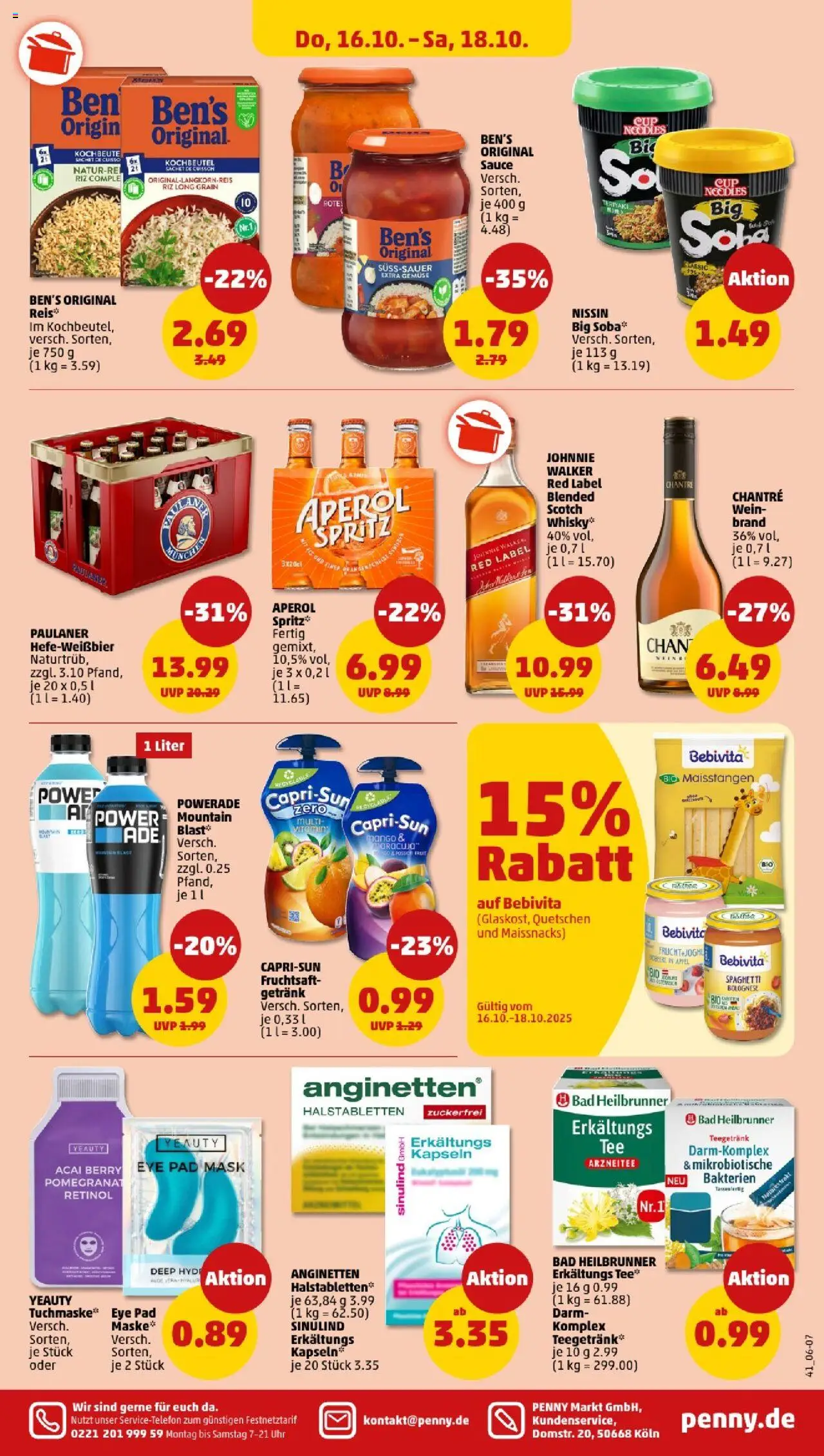 Penny - Saarland – gültig ab 13.10.2025 | Seite: 45 | Produkte: Äpfel, Powerade, Aperol, Wein