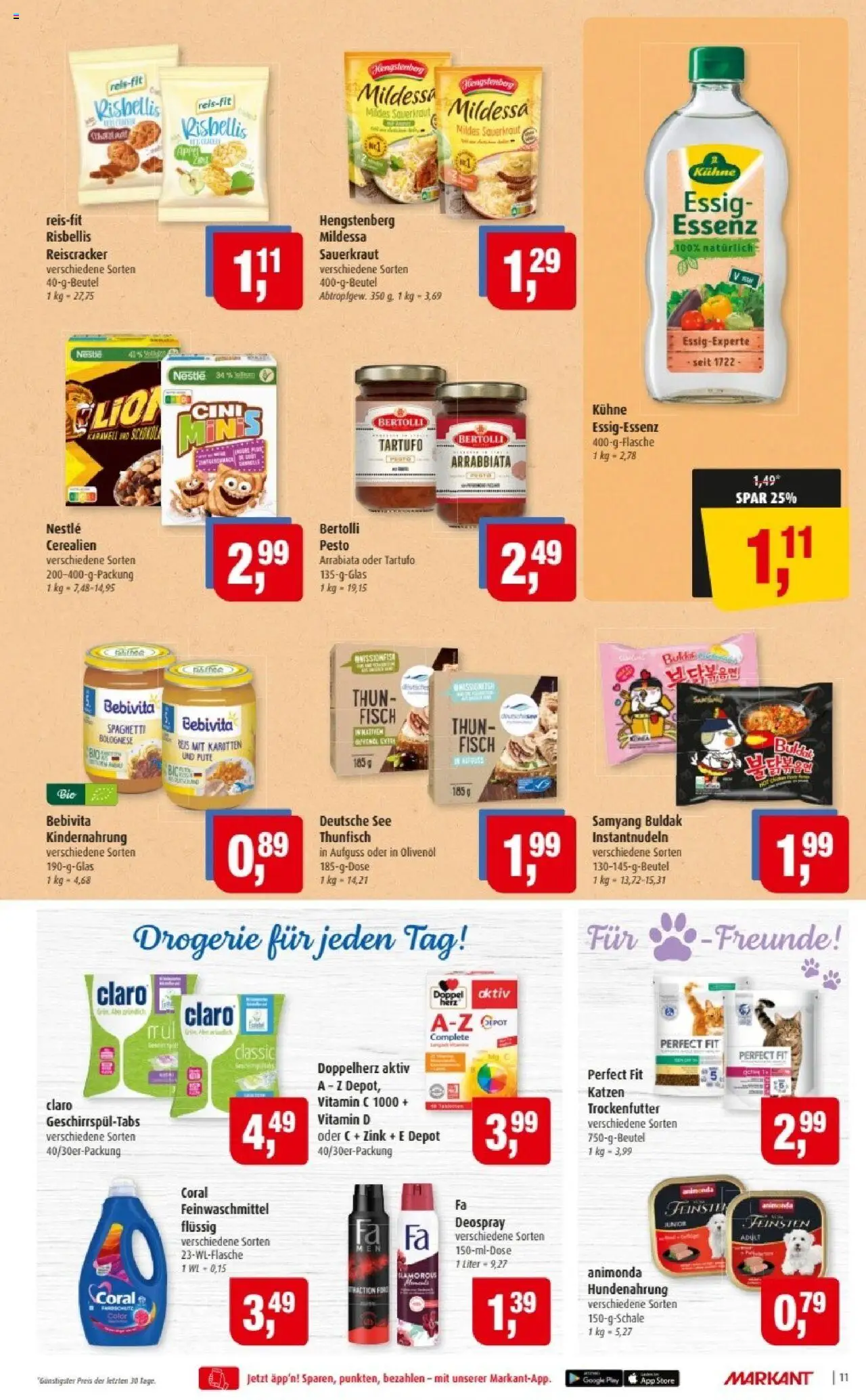 Markant Prospekt 	 – gültig ab 06.10.2025 | Seite: 11 | Produkte: Pute, Essig, Fisch, Reis
