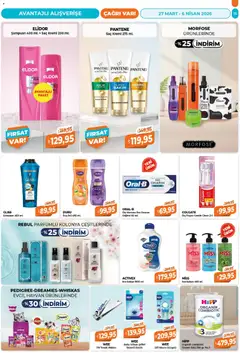 27.03.2026 tarihinden itibaren geçerli olan Çağrı Market kataloğu önizlemesi | Sayfa: 15 | Ürünler: Duş, Sabun, Diş macunu, Diş fırçası