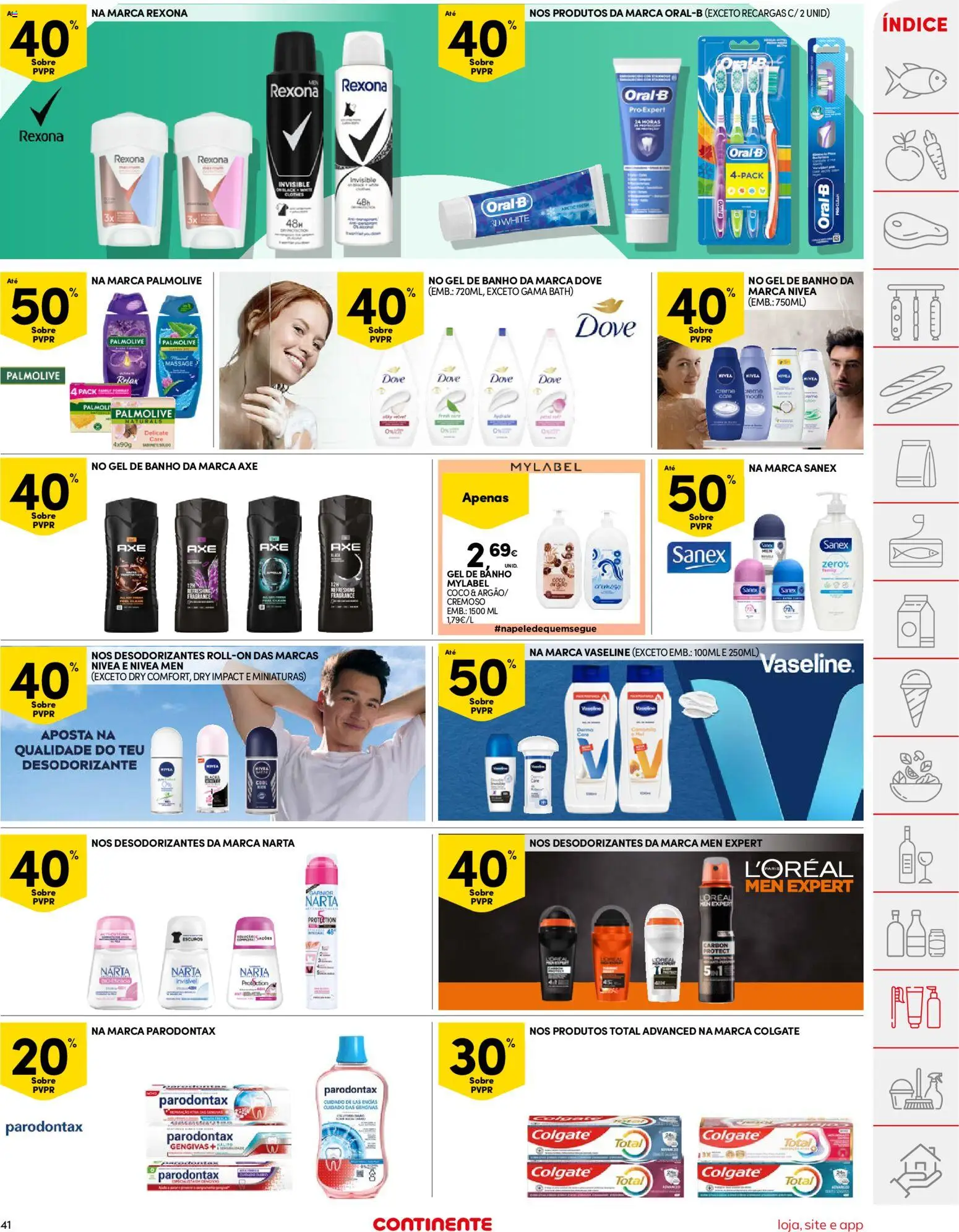Continente folheto │ válido de 21.04.2026 | Página: 41 | Produtos: Gel de banho, Pasta de dentes, Banho, Creme