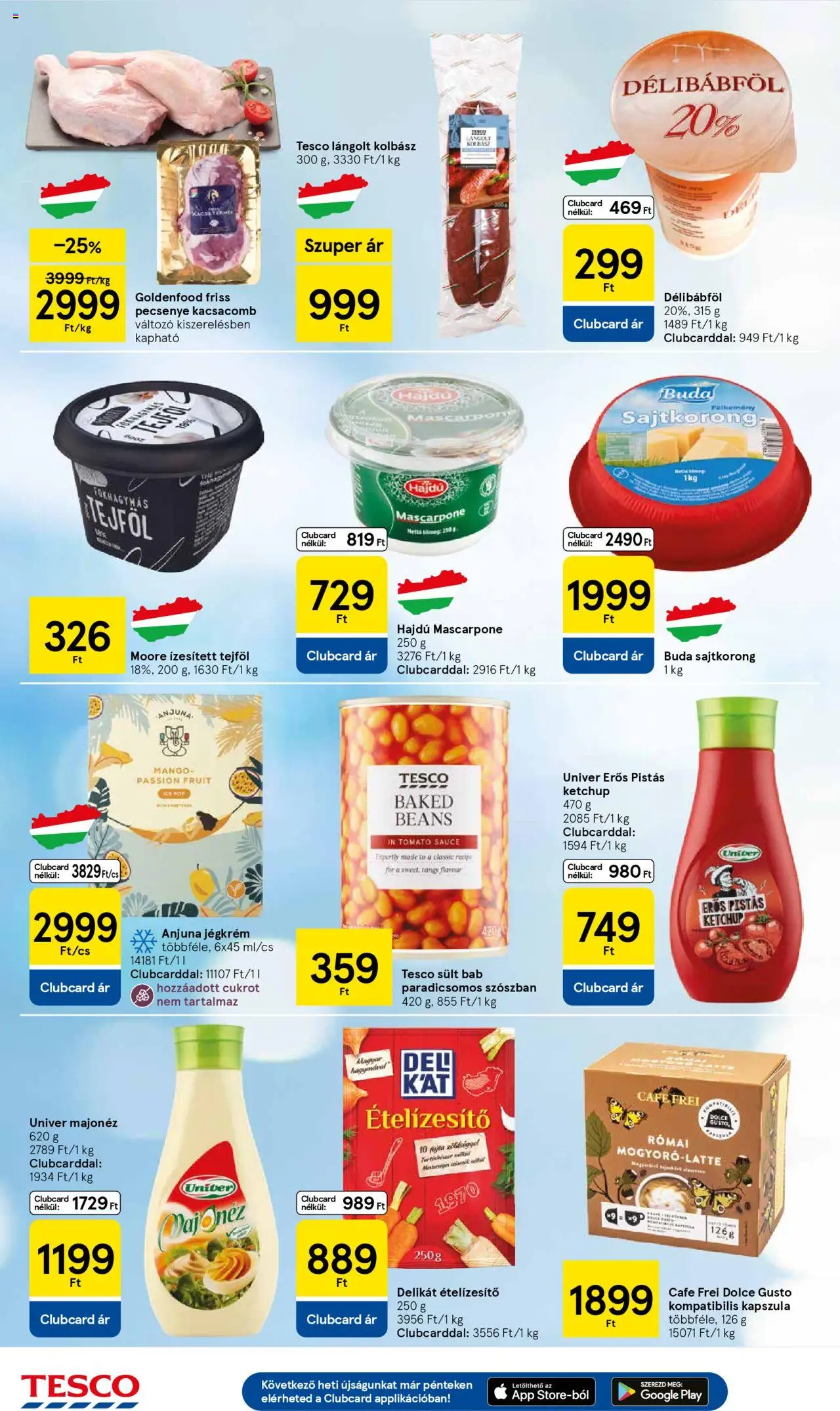 Tesco akciós ujság - amely érvényes a következő dátumtól: 14.08.2025 | Oldal: 4 | Termékek: Kacsacomb, Ovsene pahuljice, Lángolt kolbász, Tejföl