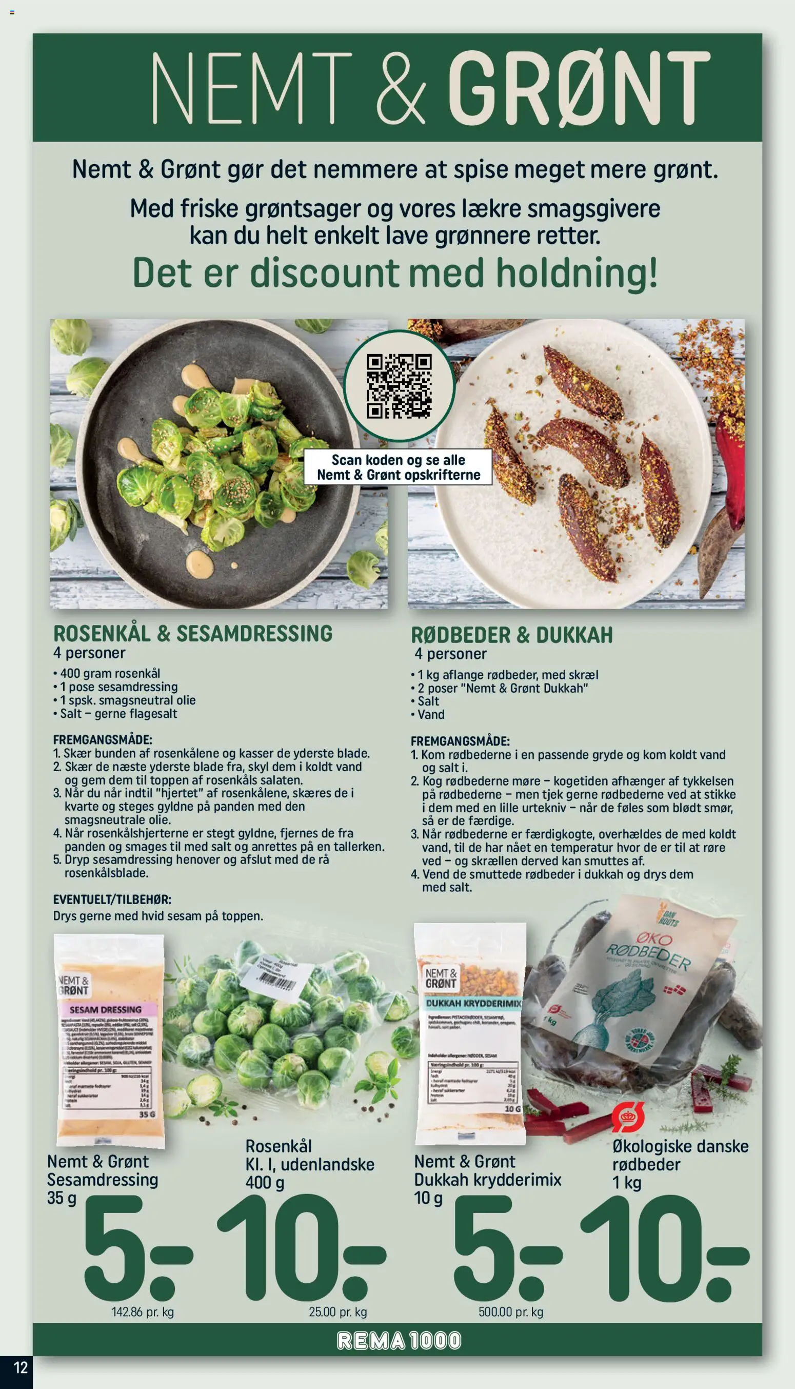 Rema 1000 tilbudsavis – gyldig fra 25.01.2026 | Side: 12 | Produkter: Rødbeder, Dressing, Rosenkål, Salt