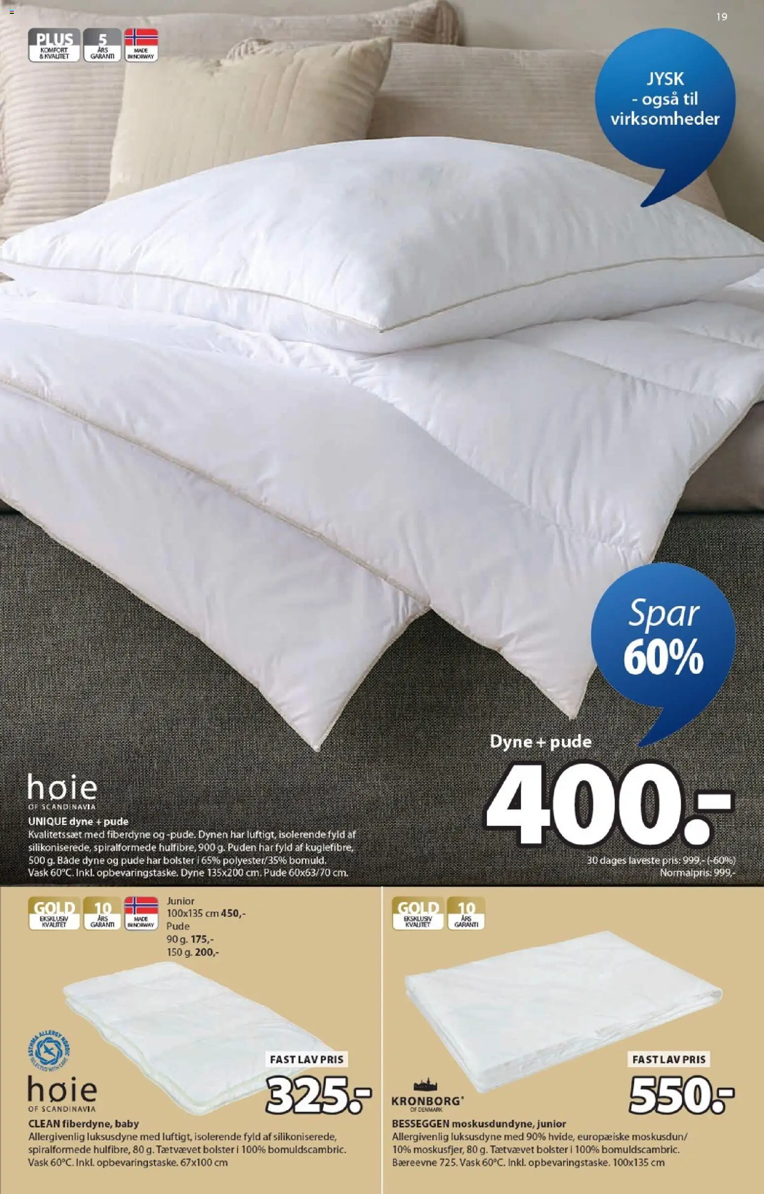 JYSK tilbudsavis – gyldig fra 13.02.2026 | Side: 19 | Produkter: Pude