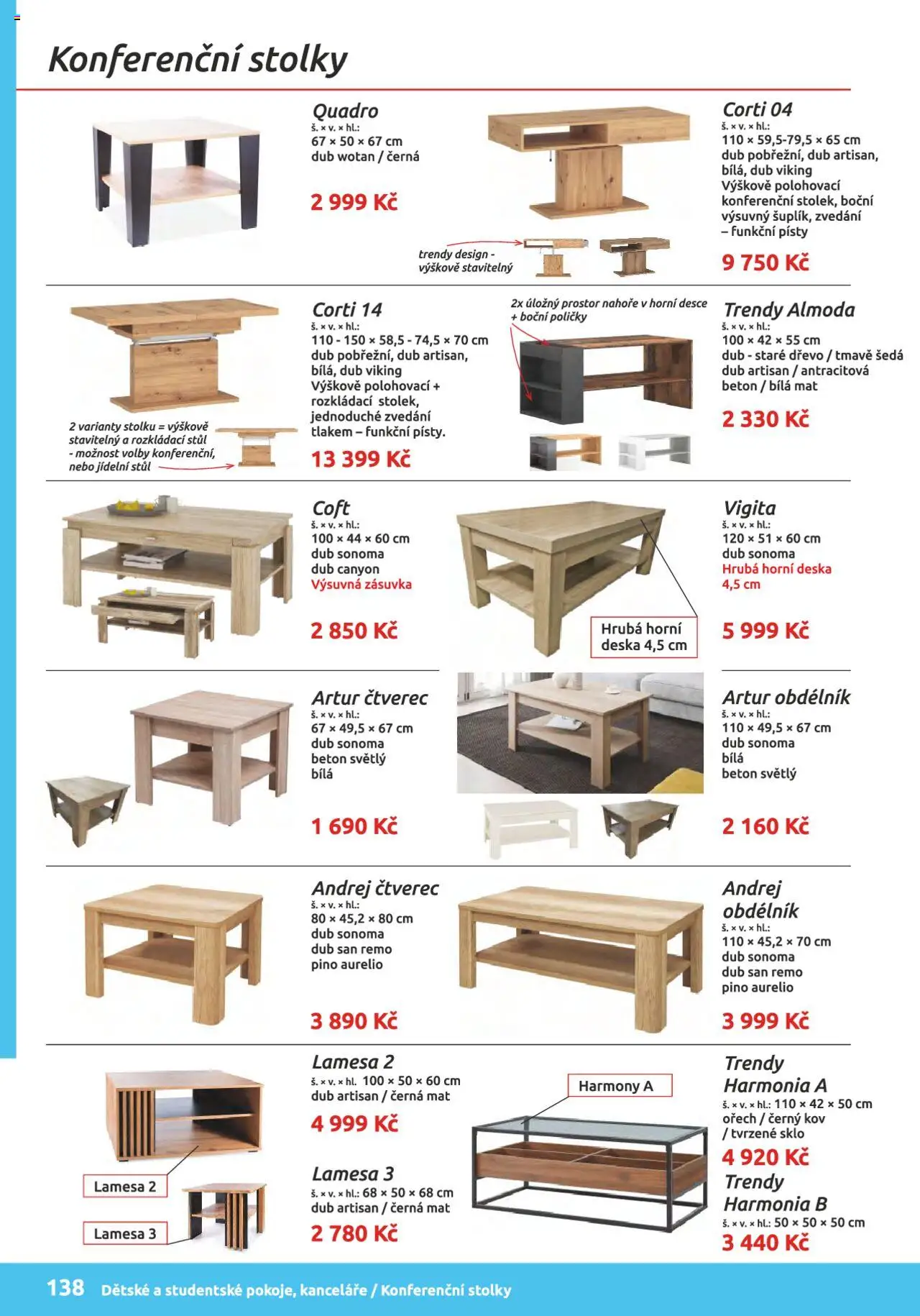 ORFA nábytek katalog 2024-2025 od 15.08.2024 | Strana: 138 | Produkty: Harmonia, Stůl, Zásuvka