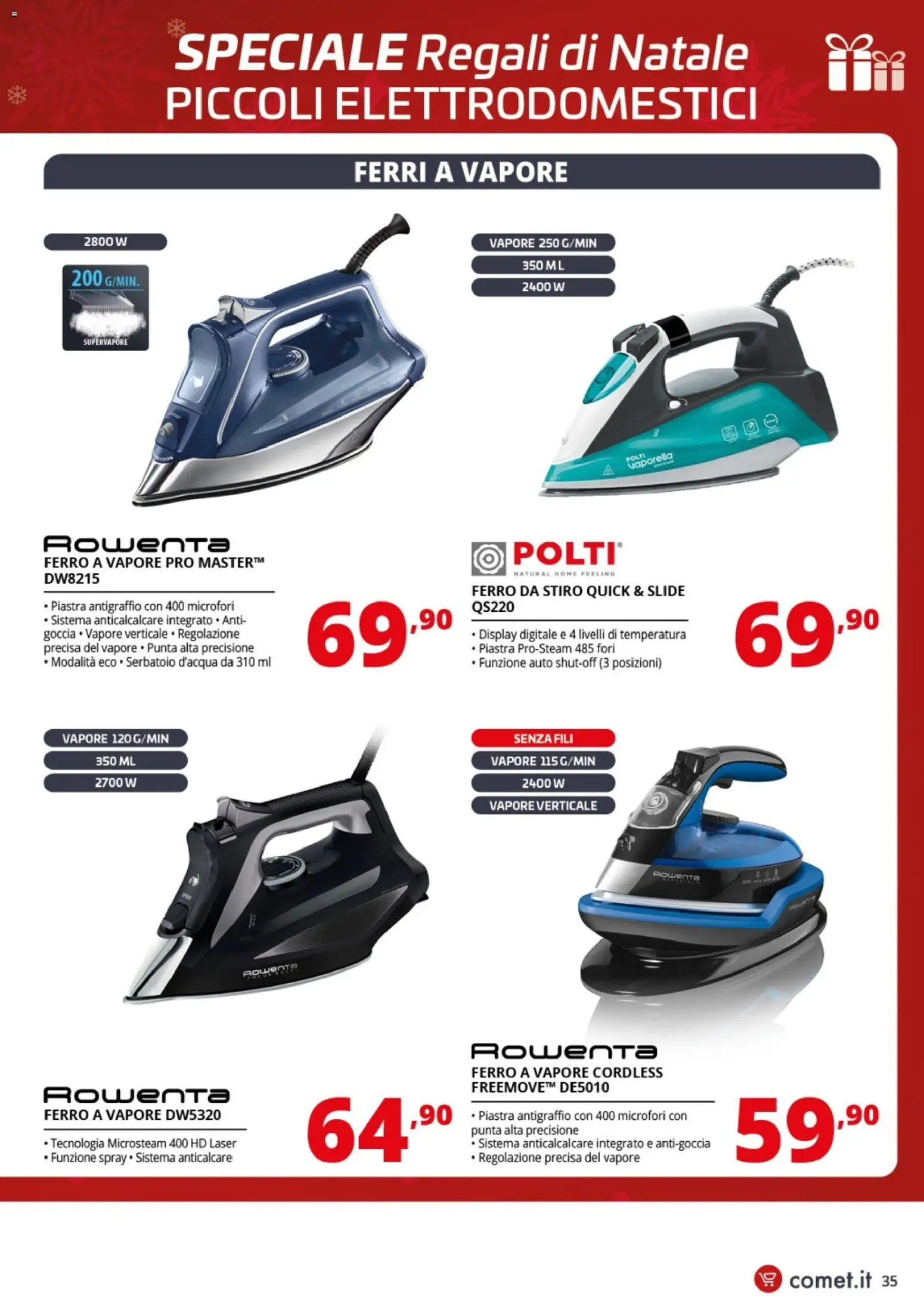Volantino Comet del 01.12.2025 | Pagina: 35 | Prodotti: Anticalcare, Ferro da stiro