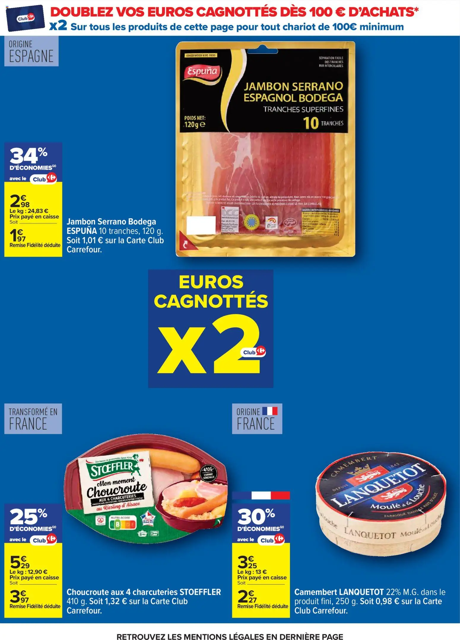 {H1} | Page: 8 | Produits: Poids, Jambon serrano, Jambon, Camembert