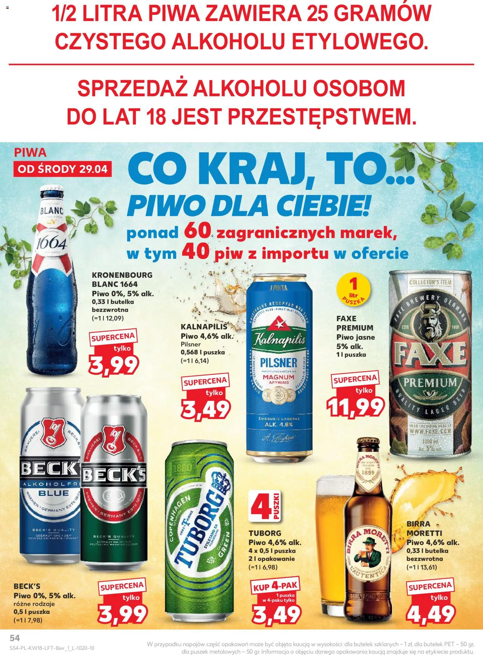 Kaufland Polsko leták od 29.04.2026 | Strana: 54 | Produkty: Pilsner, Magnum