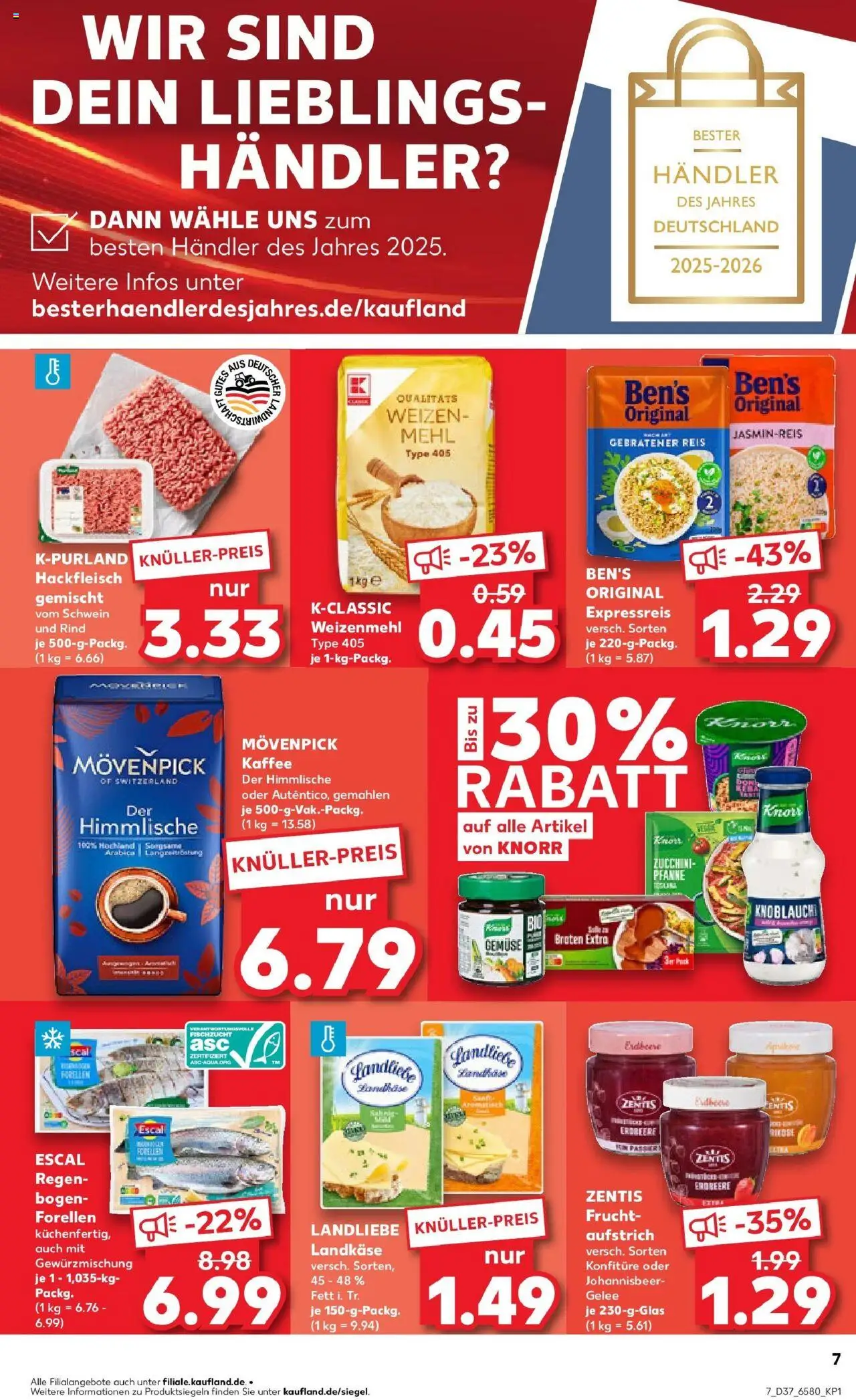 Kaufland prospekt Bremerhaven	 – gültig ab 11.09.2025 | Seite: 7 | Produkte: Kaffee, Knorr, Gemüse, Hackfleisch