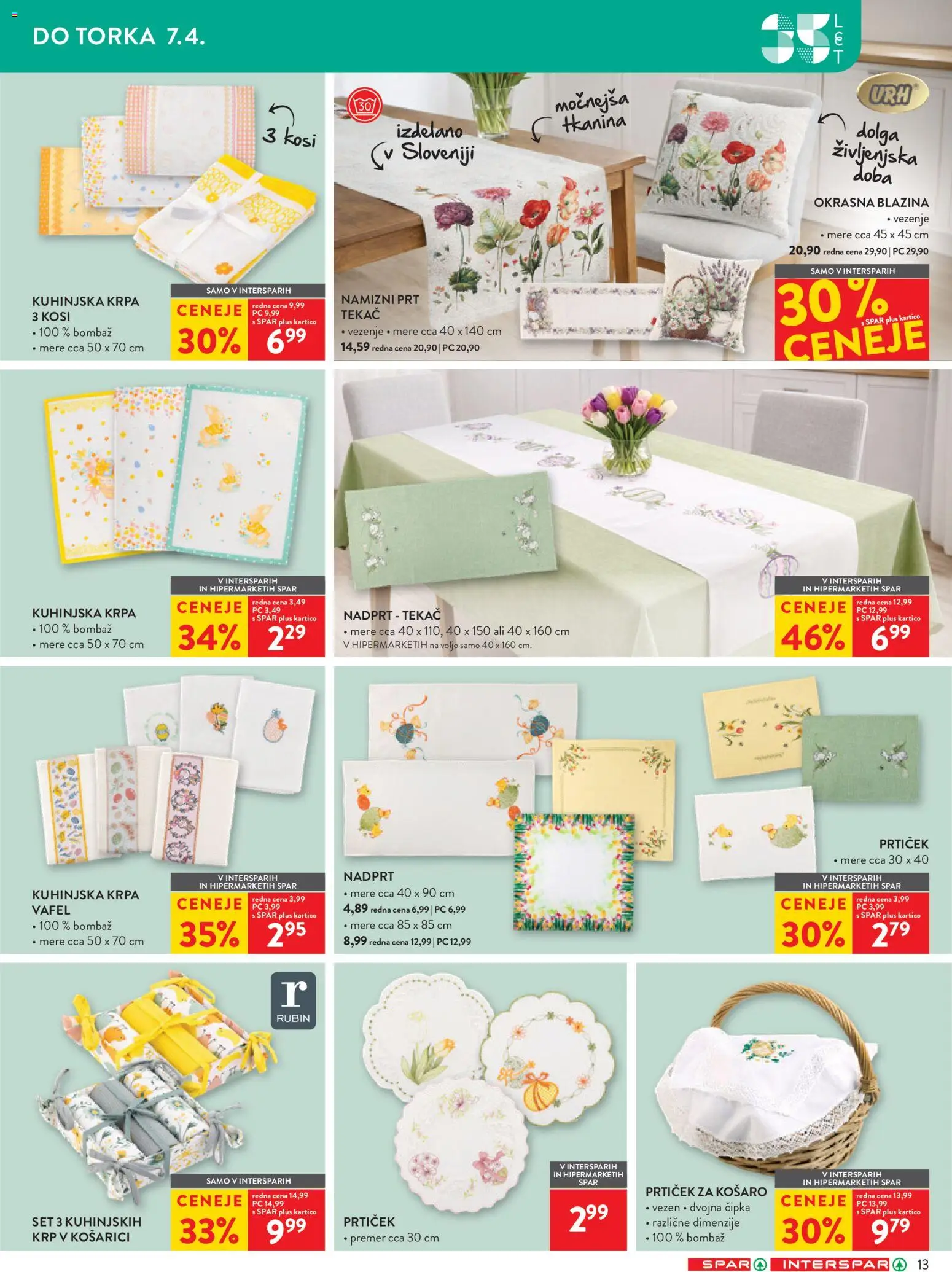 Novi Spar katalog ponudbe – veljaven od 25.03.2026 | Stran: 15 | Izdelki: Tekač, Blazina