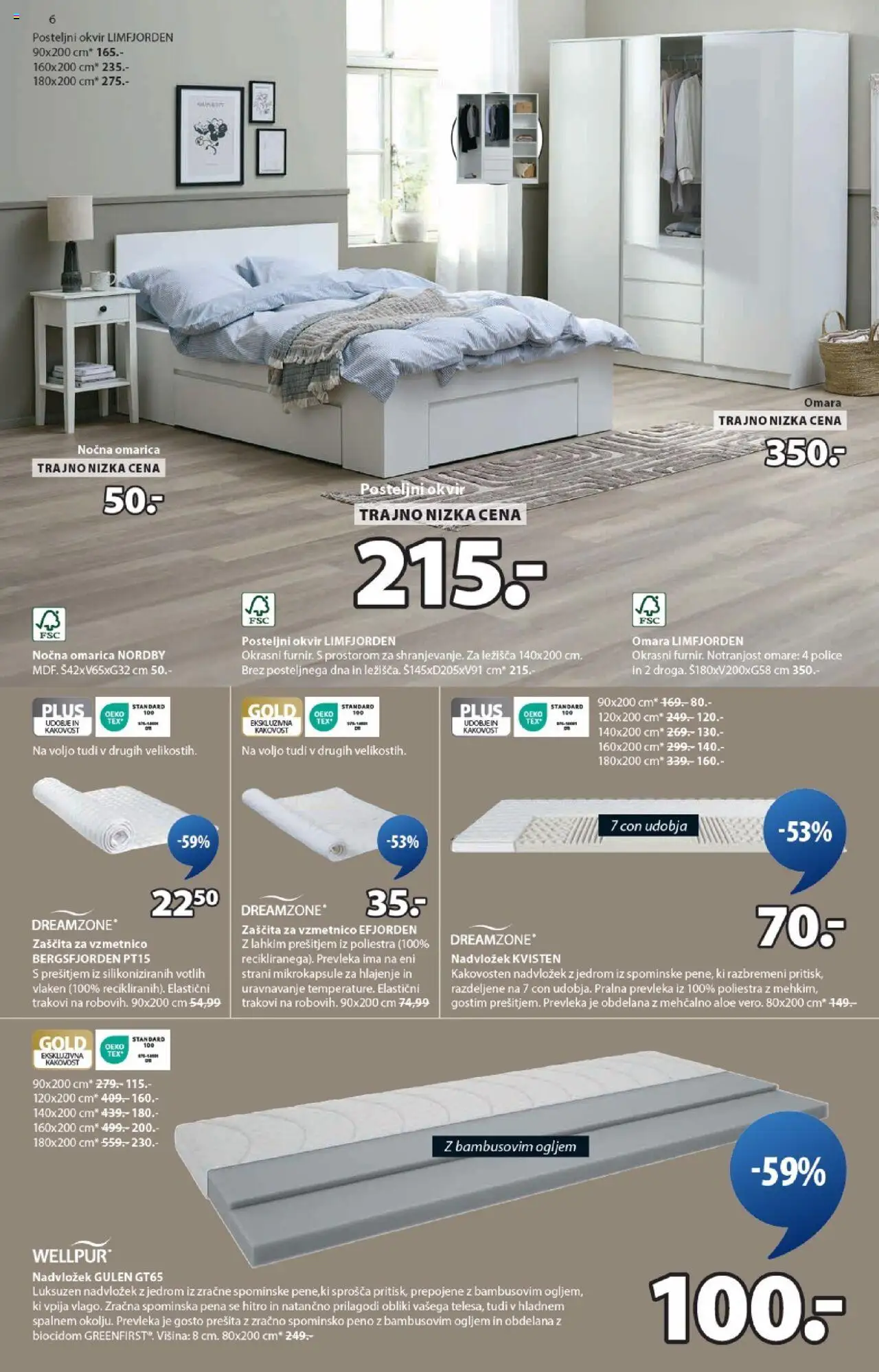 JYSK katalog │ velja od 20.08.2025 | Stran: 6 | Izdelki: Okvir, Nadvložek, Prevleka, Omara