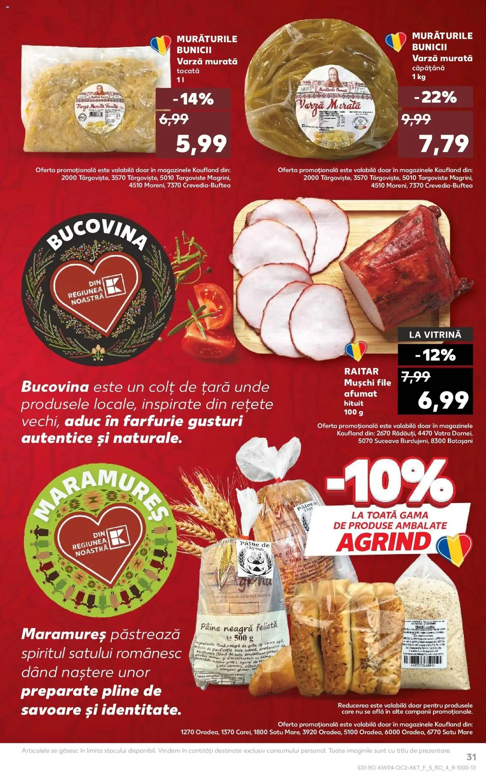 Noul catalog Kaufland – valabil de la 21.01.2026 | Pagină: 31 | Produse: Varză, Vitrină, Farfurie, Pâine