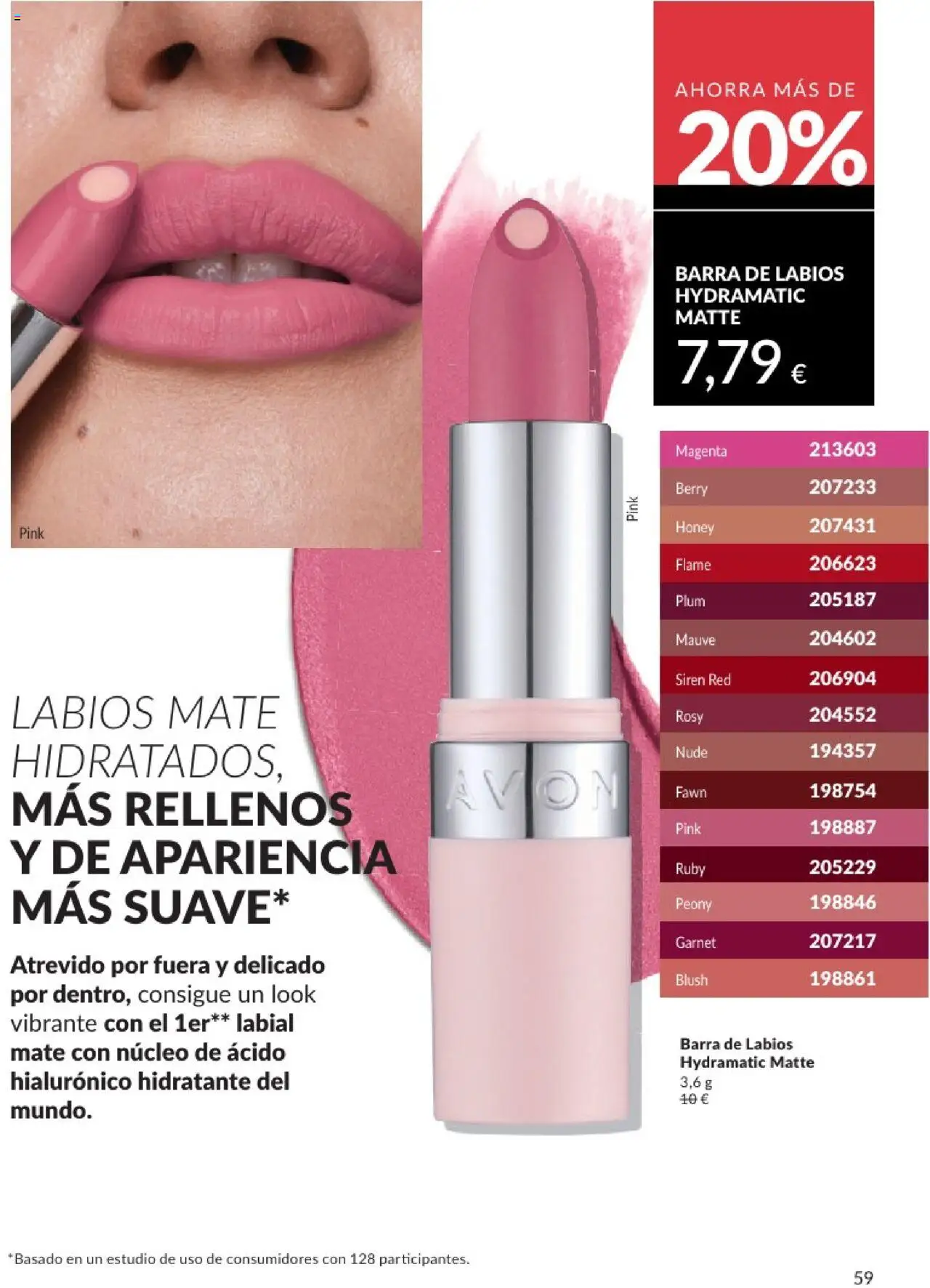 Catálogo AVON campaña 6 │ válido desde el 01.06.2025 | Página: 59 | Productos: Barra de labios
