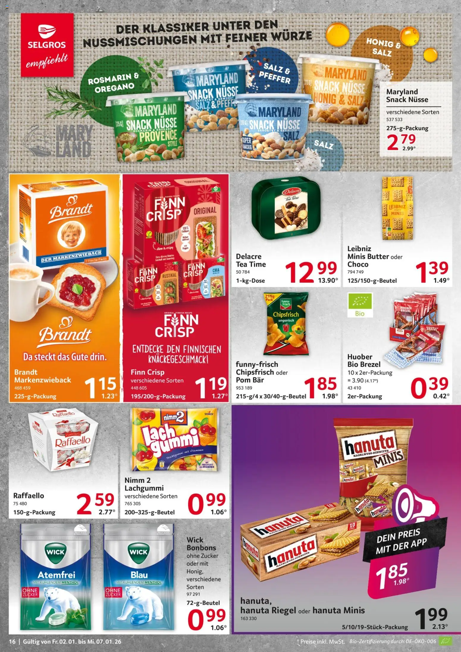 Selgros Prospekt 	 – gültig ab 02.01.2025 | Seite: 16 | Produkte: Raffaello, Salz, Zucker, Pfeffer