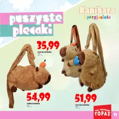 Pogląd oferty "Topaz Gazetka - Kapibara" - ważna od 24.09.2025 | Strona: 11 | Produkty: Plecak, Torba