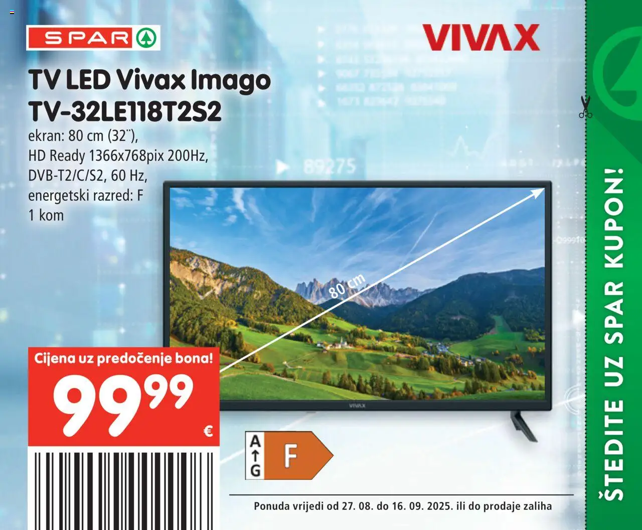 Spar katalog | vrijedi od 27.08.2025 | Stranica: 10 | Proizvodi: Tv