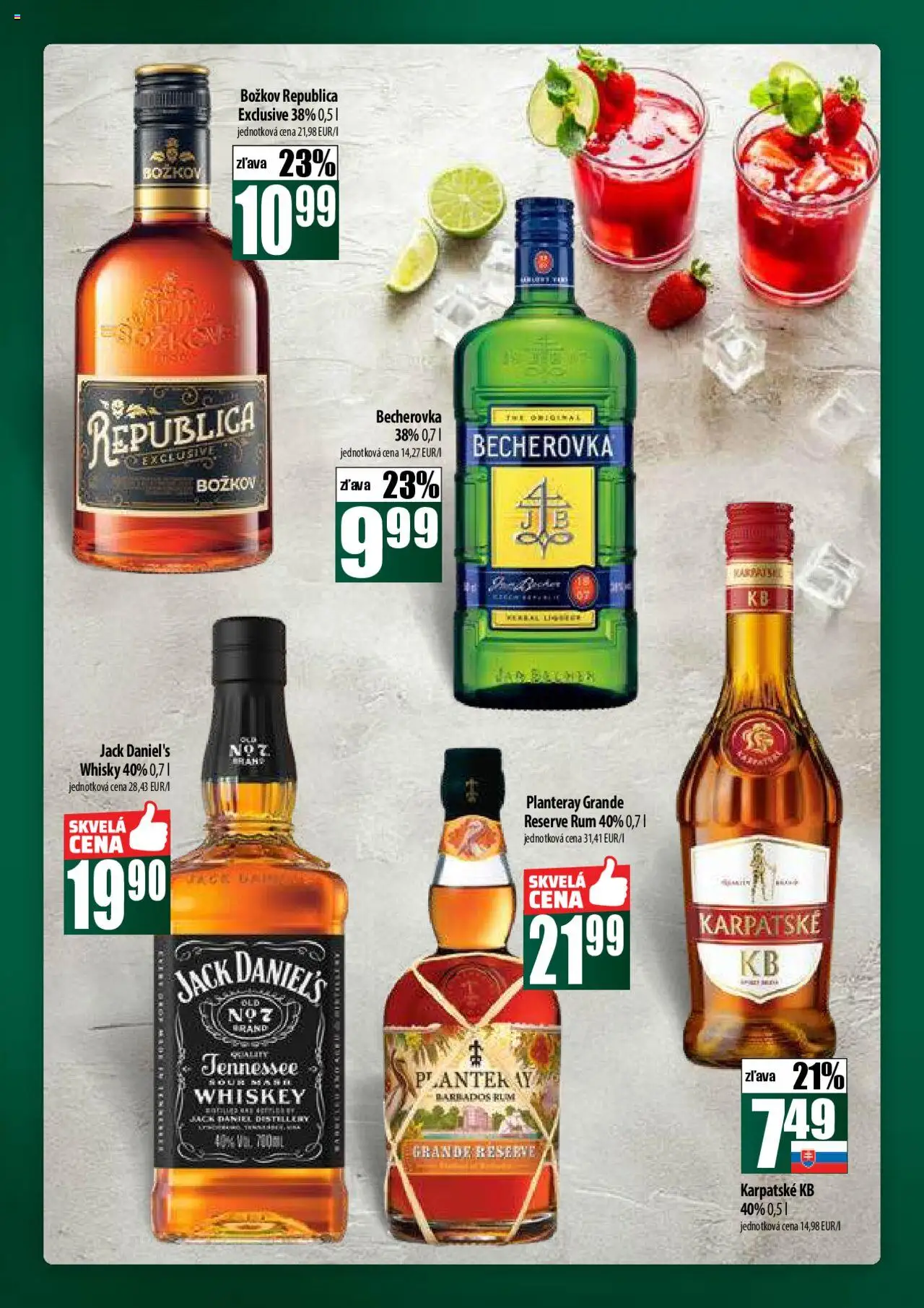 COOP Jednota široká ponuka │ platný od 21.08.2025 | Strana: 52 | Produkty: Božkov, Republica, Whisky, Jack Daniel's