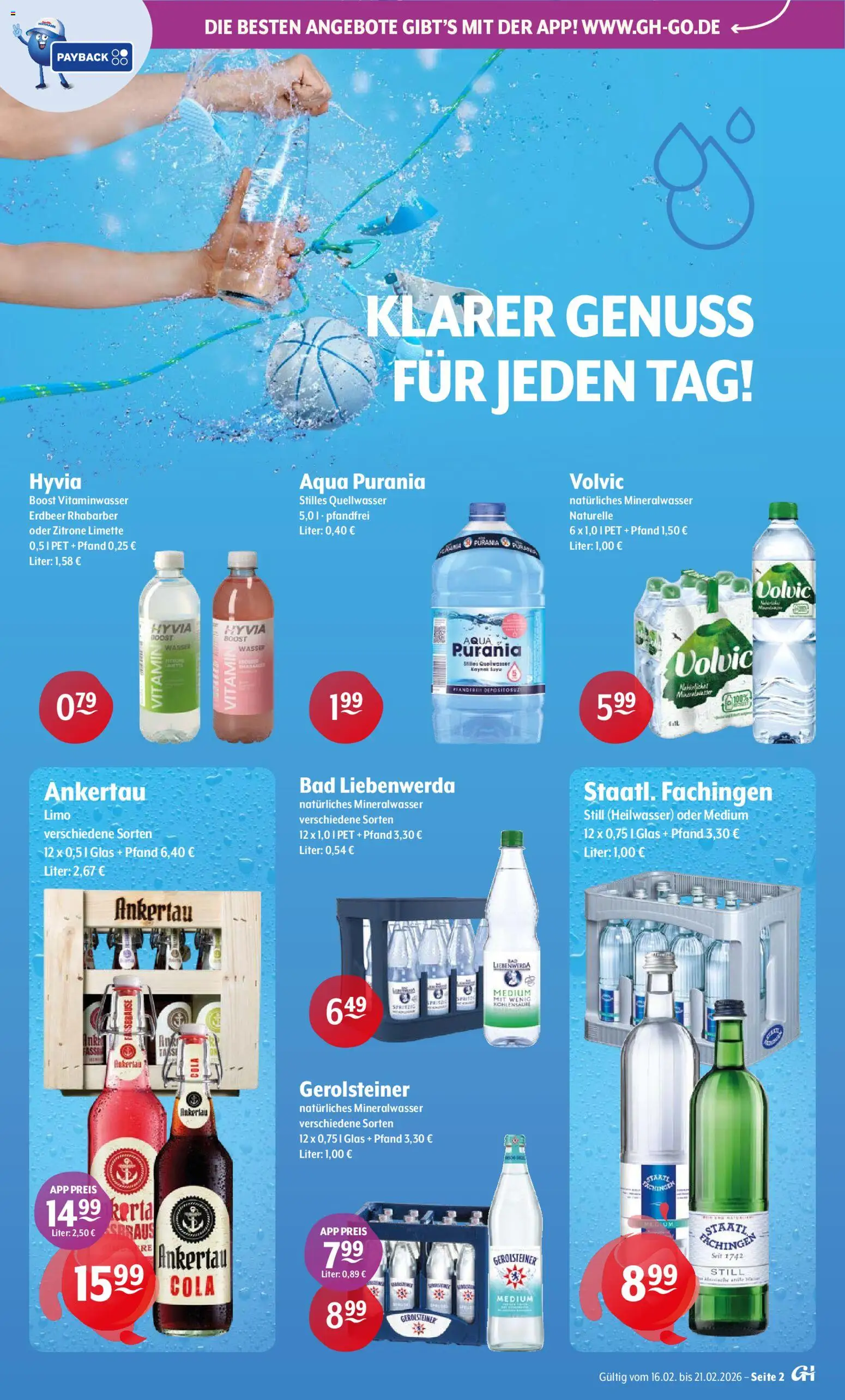 Trink und Spare Prospekt – gültig ab 16.02.2026 | Seite: 2 | Produkte: Cola, Wasser, Limette, Gerolsteiner