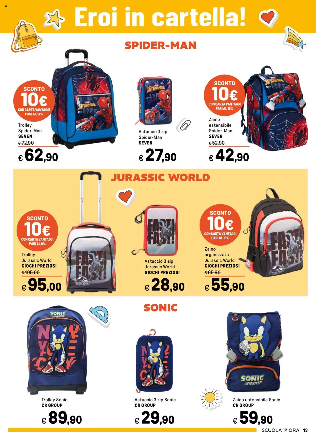 Volantino Iper del 18.07.2025 | Pagina: 13 | Prodotti: Zaino, Astuccio, Trolley