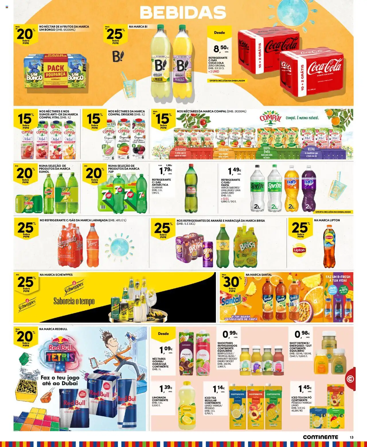 Continente - Madeira │ válido de 12.08.2025 | Página: 13 | Produtos: Refrigerante, Fanta, Bebida, Soda