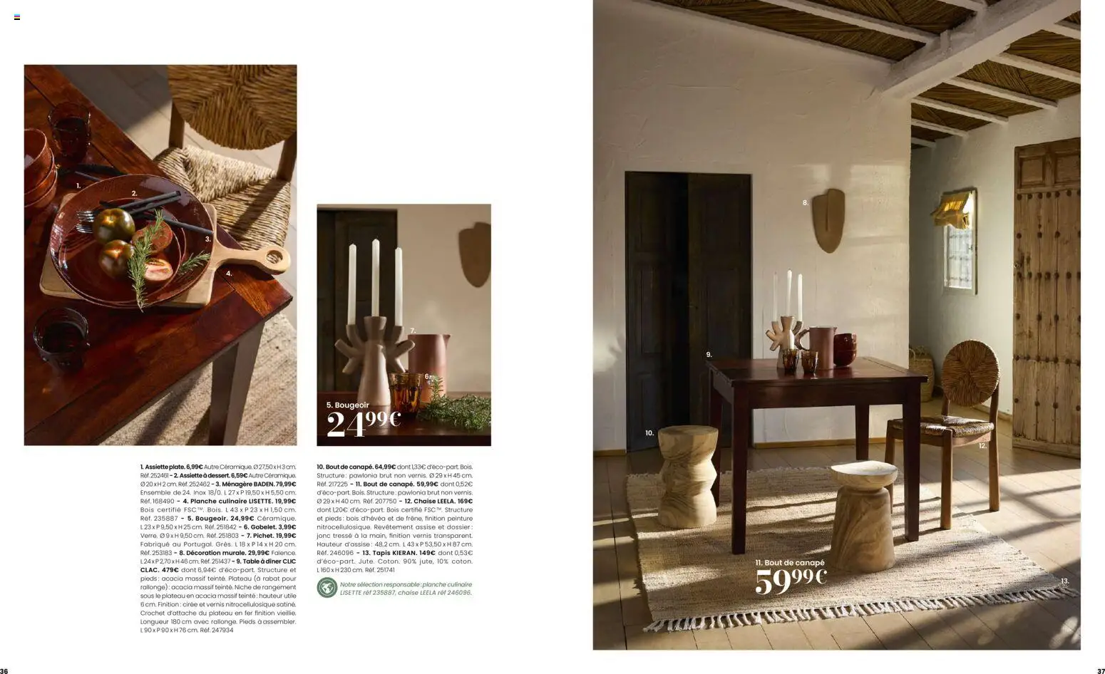 {H1} | Page: 19 | Produits: Plateau, Canapé, Chaise, Tapis