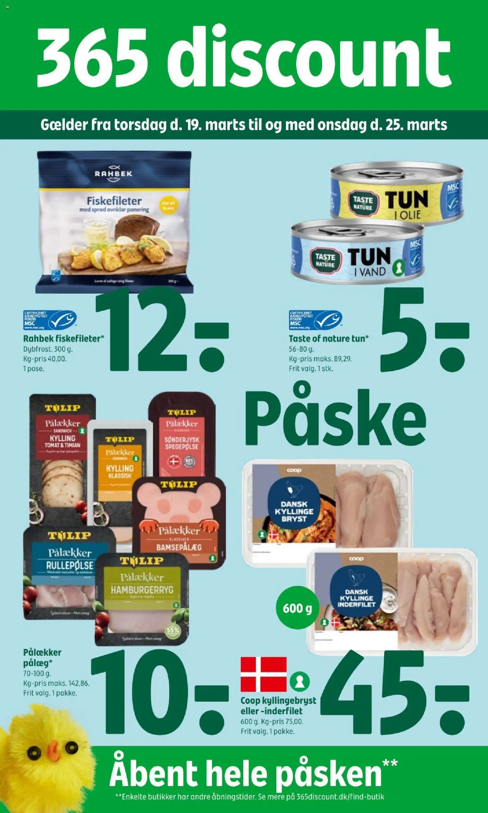 Coop 365 tilbudsavis – gyldig fra 19.03.2026 | Side: 1 | Produkter: Spegepølse, Rullepølse, Hamburgerryg, Timian