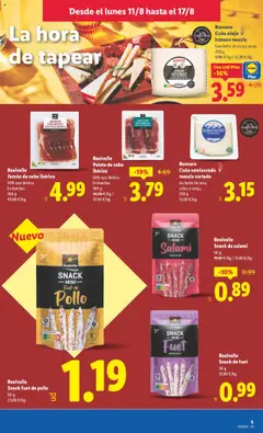 Lidl catálogo MAD │ válido desde el 11.08.2025 | Página: 13 | Productos: Leche, Jamón, Salami, Cuna
