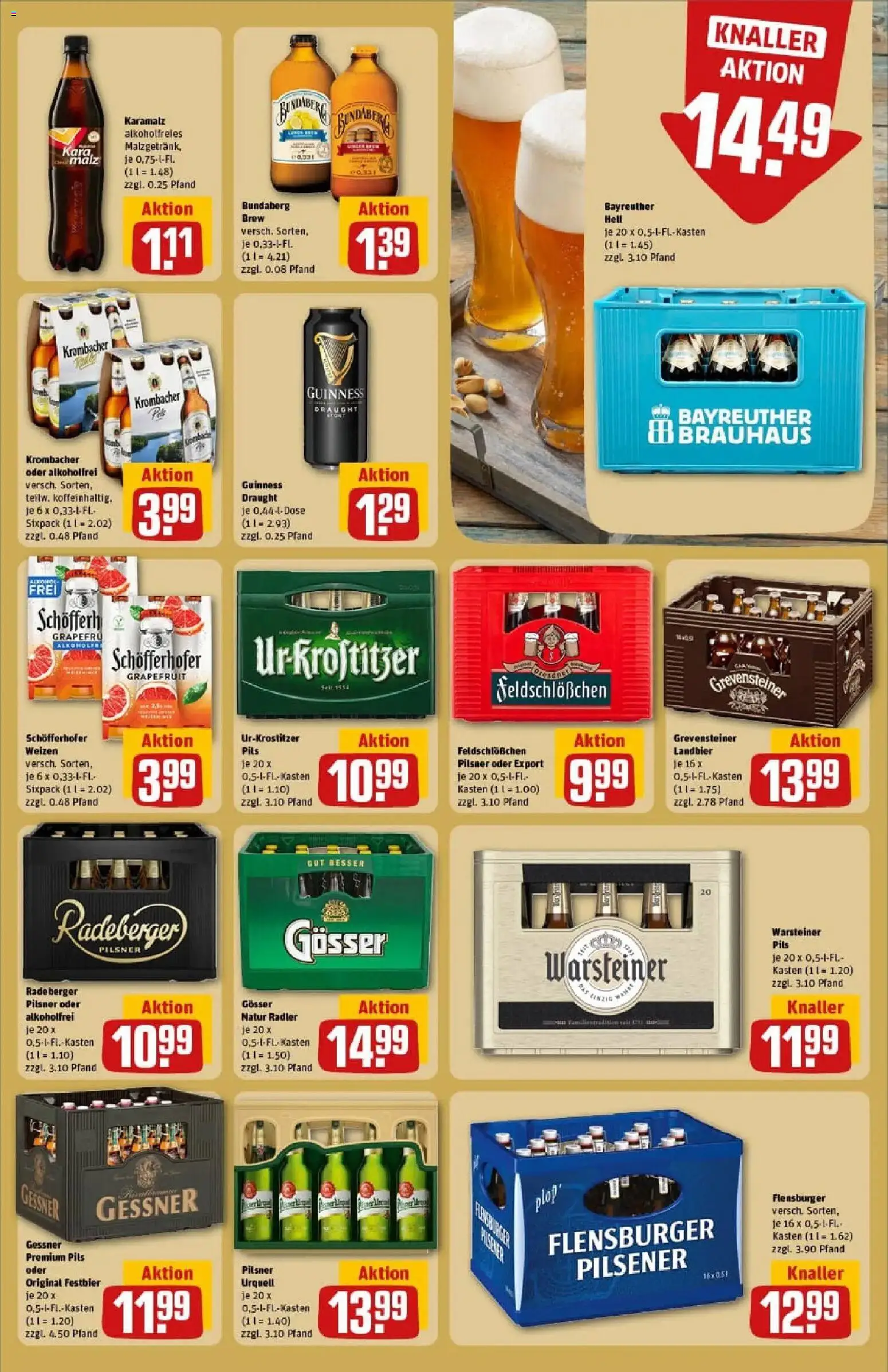 Rewe prospekt Weimar / Schöndorf	 – gültig ab 26.01.2026 | Seite: 17 | Produkte: Bayreuther hell, Pils, Grapefruit, Krombacher