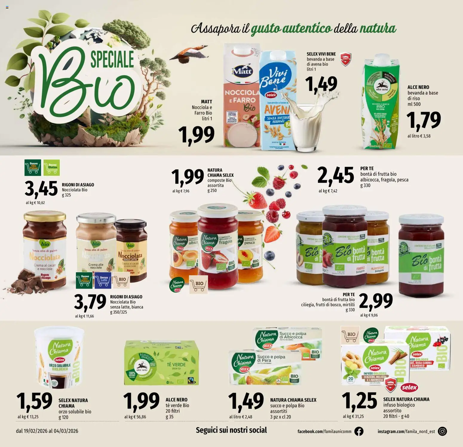Volantino Famila del 19.02.2026 | Pagina: 14 | Prodotti: Fragole, Frutta, Nocciole, Mirtilli