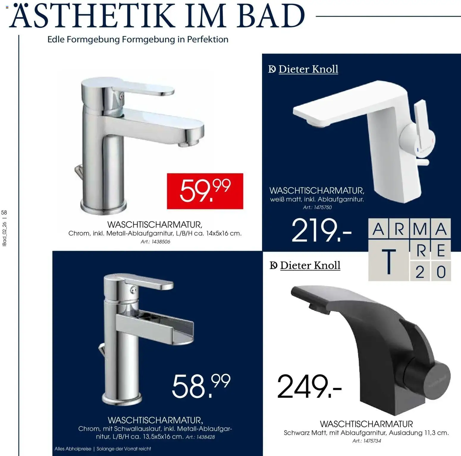 Zurbrüggen Bad Spezial – gültig ab 23.03.2026 | Seite: 58 | Produkte: Bad