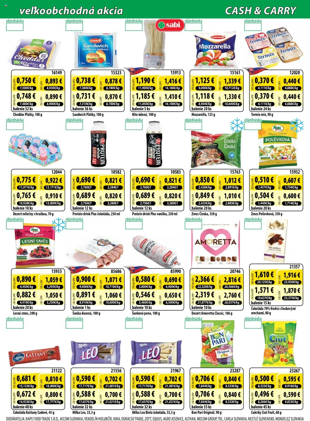 Milk Agro Cash & Carry │ platný od 13.08.2025 | Strana: 3 | Produkty: Mozzarella, Protein, Čokoláda, Cukríky