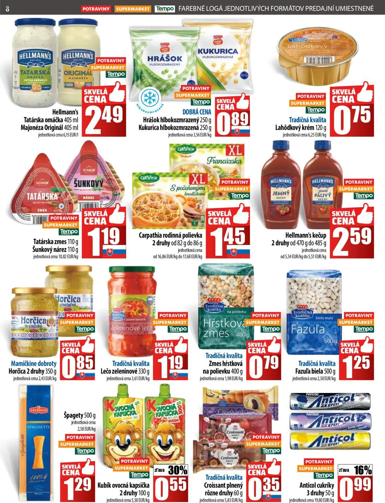 COOP Jednota leták │ platný od 17.07.2025 | Strana: 8 | Produkty: Hrášok, Cukríky, Omáčka, Špagety
