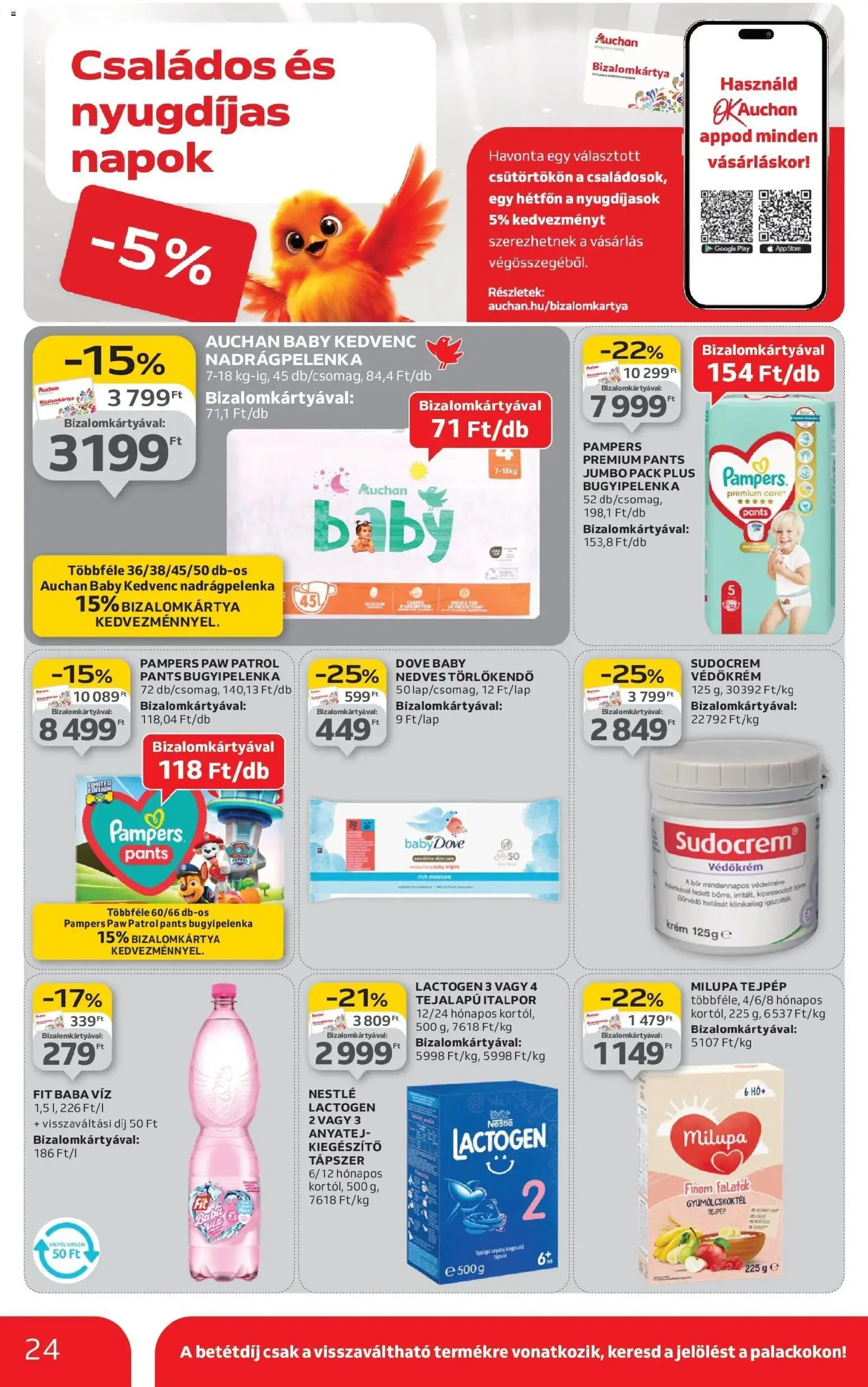 Auchan akciós ujság - amely érvényes a következő dátumtól: 15.01.2026 | Oldal: 24 | Termékek: Törlőkendő, Nedves törlőkendő, Bor, Italpor