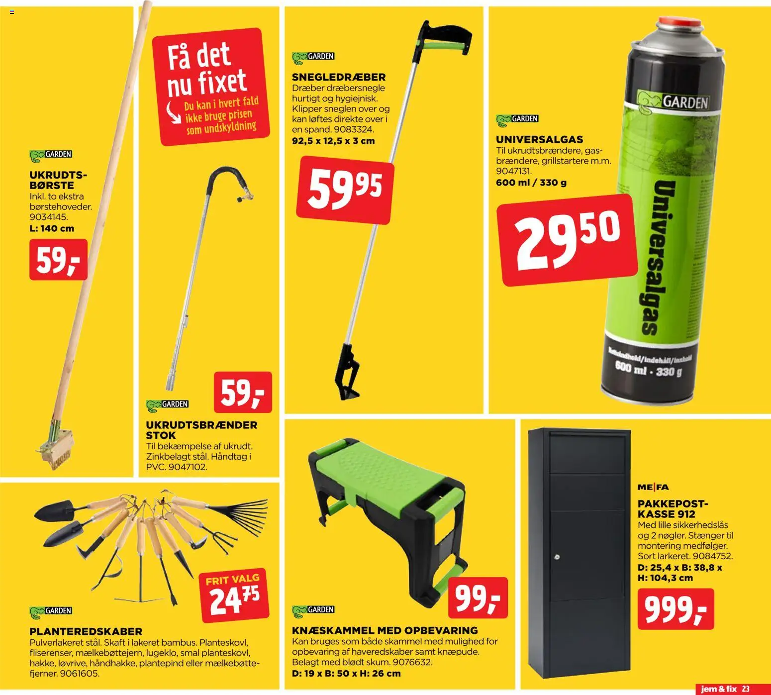 Jem & fix tilbudsavis – gyldig fra 26.04.2026 | Side: 23 | Produkter: Børste, Skammel, Søm