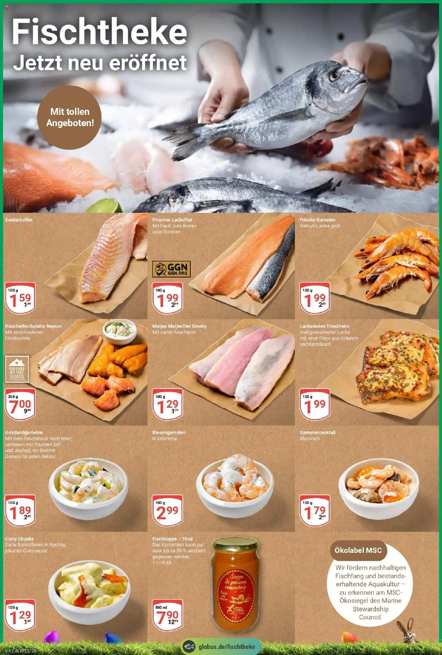 Globus prospekt Völklingen	 – gültig ab 23.03.2026 | Seite: 3 | Produkte: Garnelen, Lachs, Knoblauch, Dill