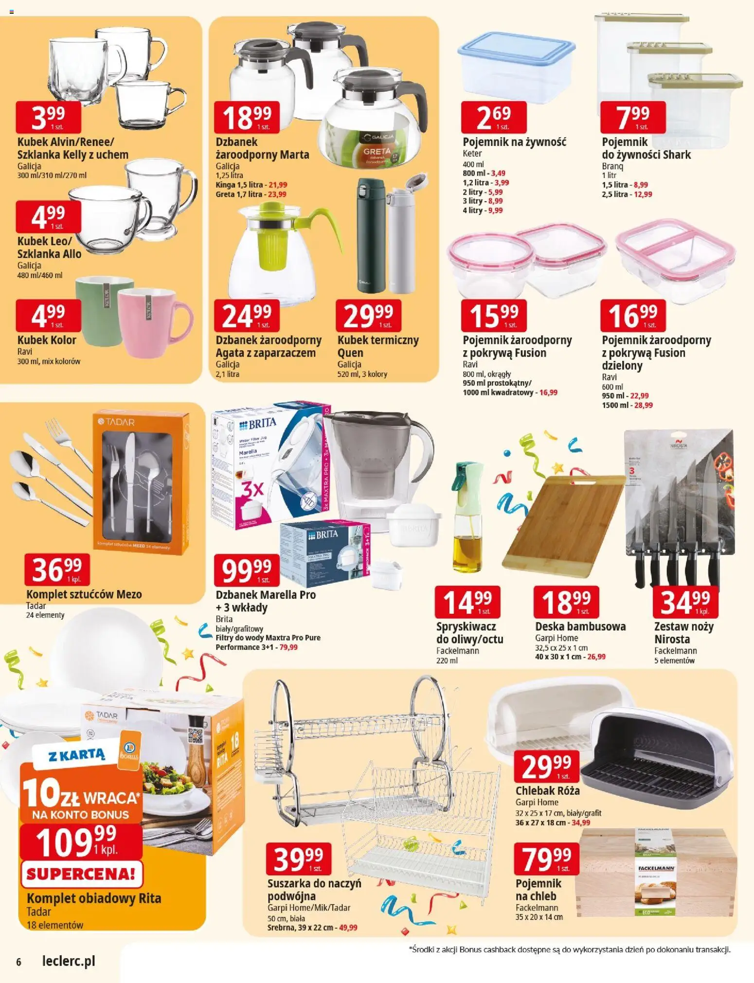 E.Leclerc Gazetka - Wrocław od 04.11.2025 | Strona: 6 | Produkty: Karta, Dzbanek, Suszarka, Chleb