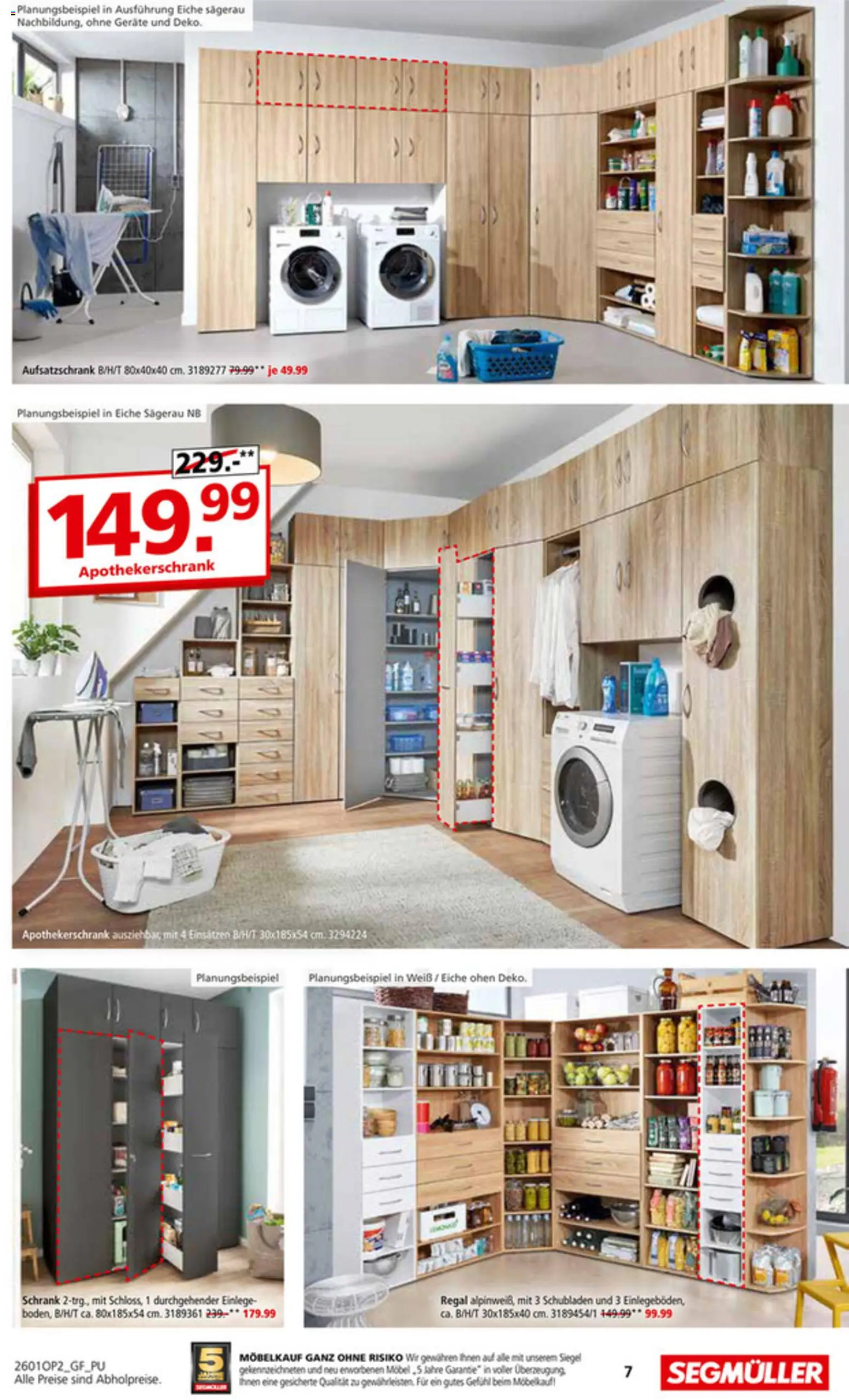Segmüller Hauswirtschaftsraum Spezial – gültig ab 29.12.2025 | Seite: 7 | Produkte: Regal, Schrank