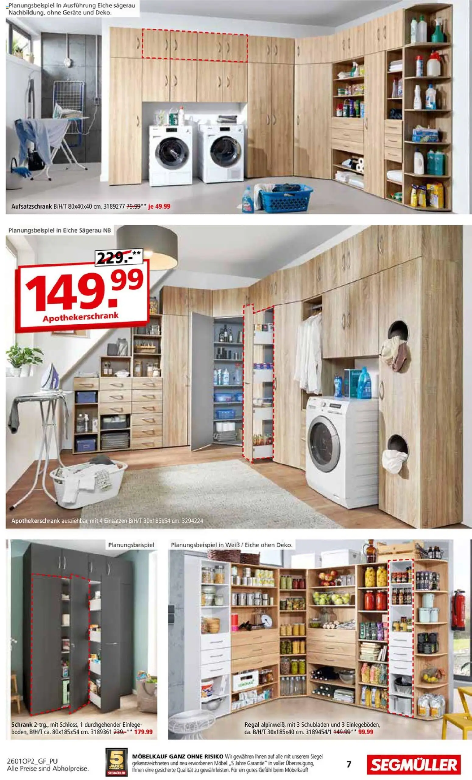 Segmüller Hauswirtschaftsraum Spezial – gültig ab 29.12.2025 | Seite: 7 | Produkte: Regal, Schrank