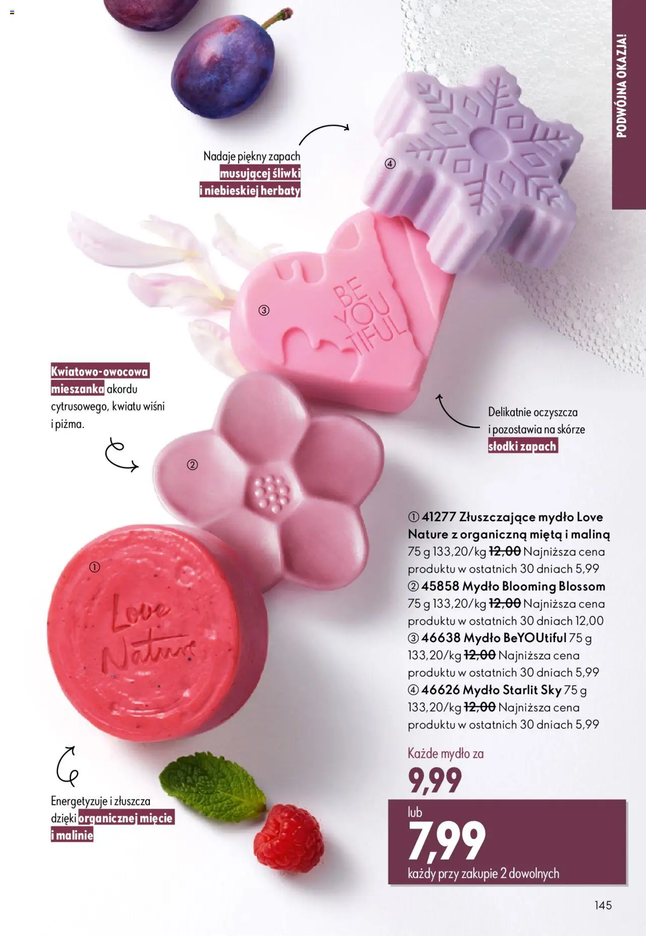 Oriflame Katalog 14 2025 od 01.10.2025 | Strona: 145 | Produkty: Malina, Mięta, Zapach, Mydło