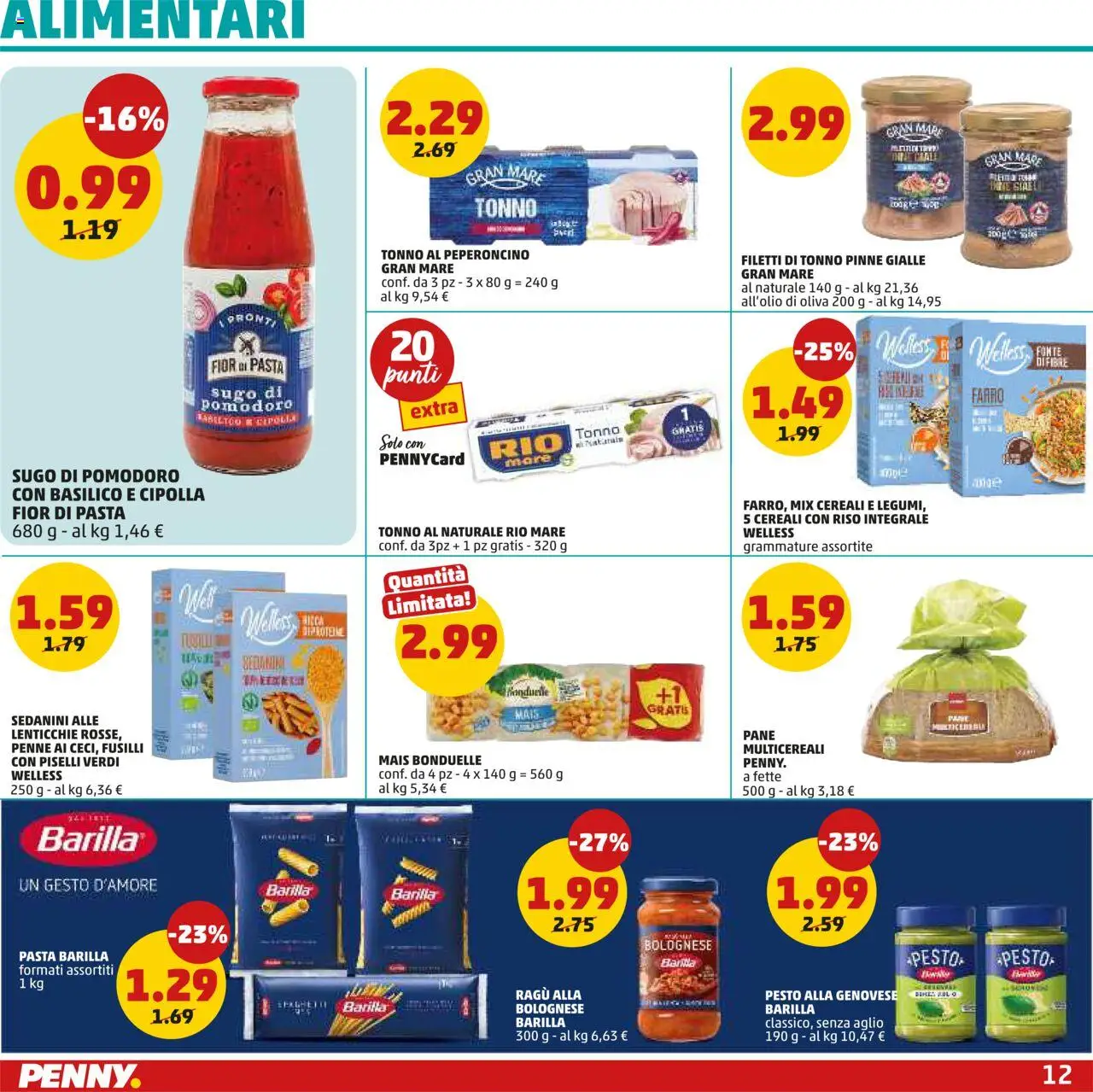 Volantino PENNY del 28.08.2025 | Pagina: 12 | Prodotti: Aglio, Pinne, Pesto, Farro