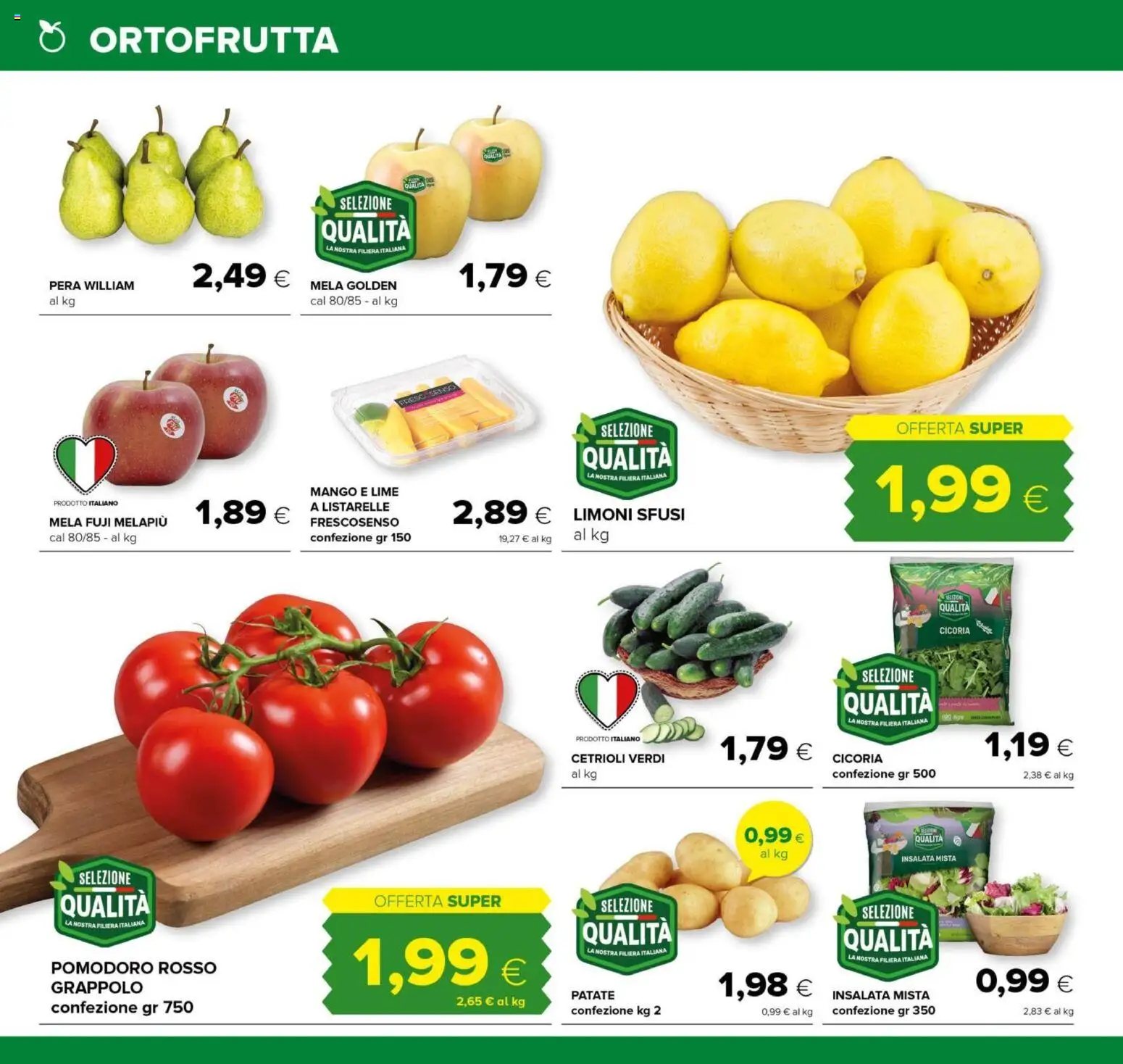 Volantino Oasi del 07.04.2026 | Pagina: 2 | Prodotti: Cetrioli, Mango, Lime, Pera